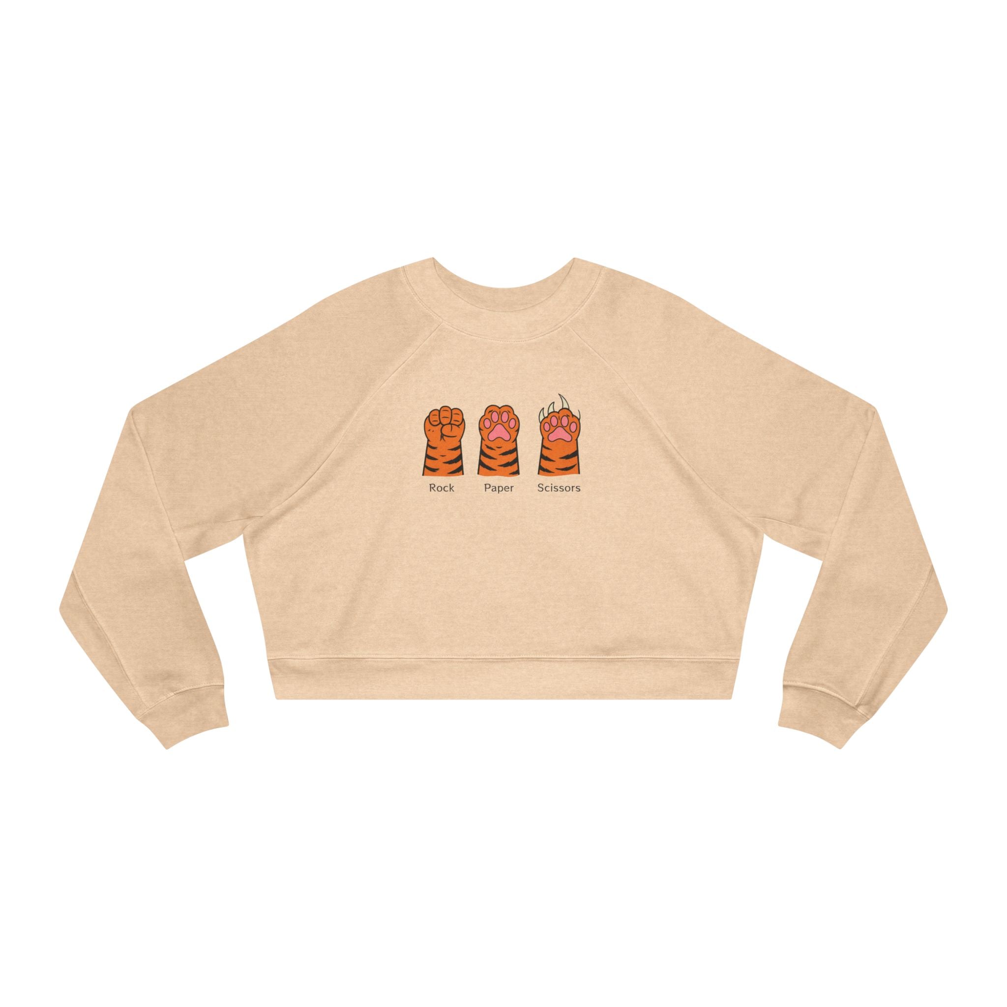 Rock Paper Scissors Tiger Paw Cropped Sweatshirt