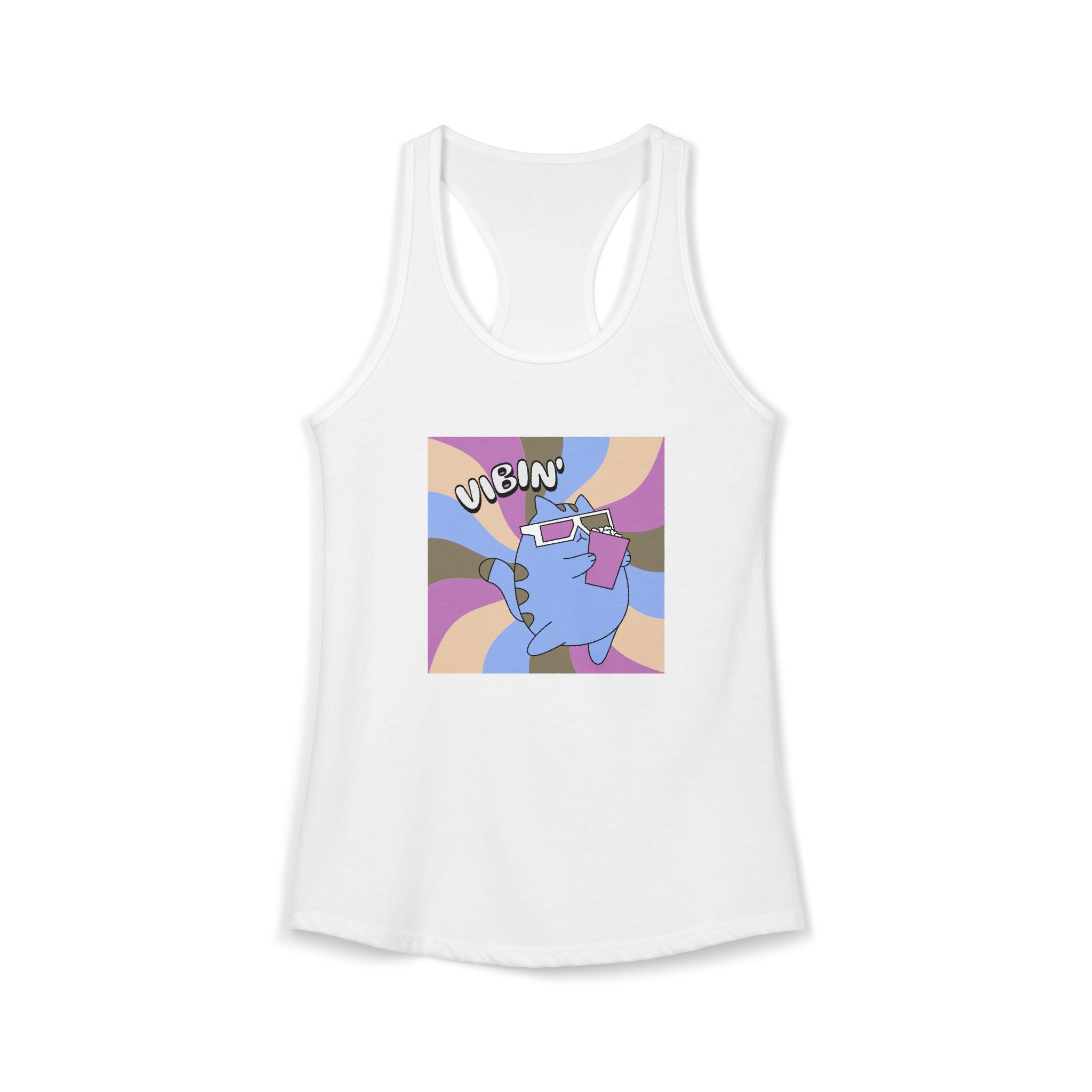 Retro Cat Vibin' Tank Top