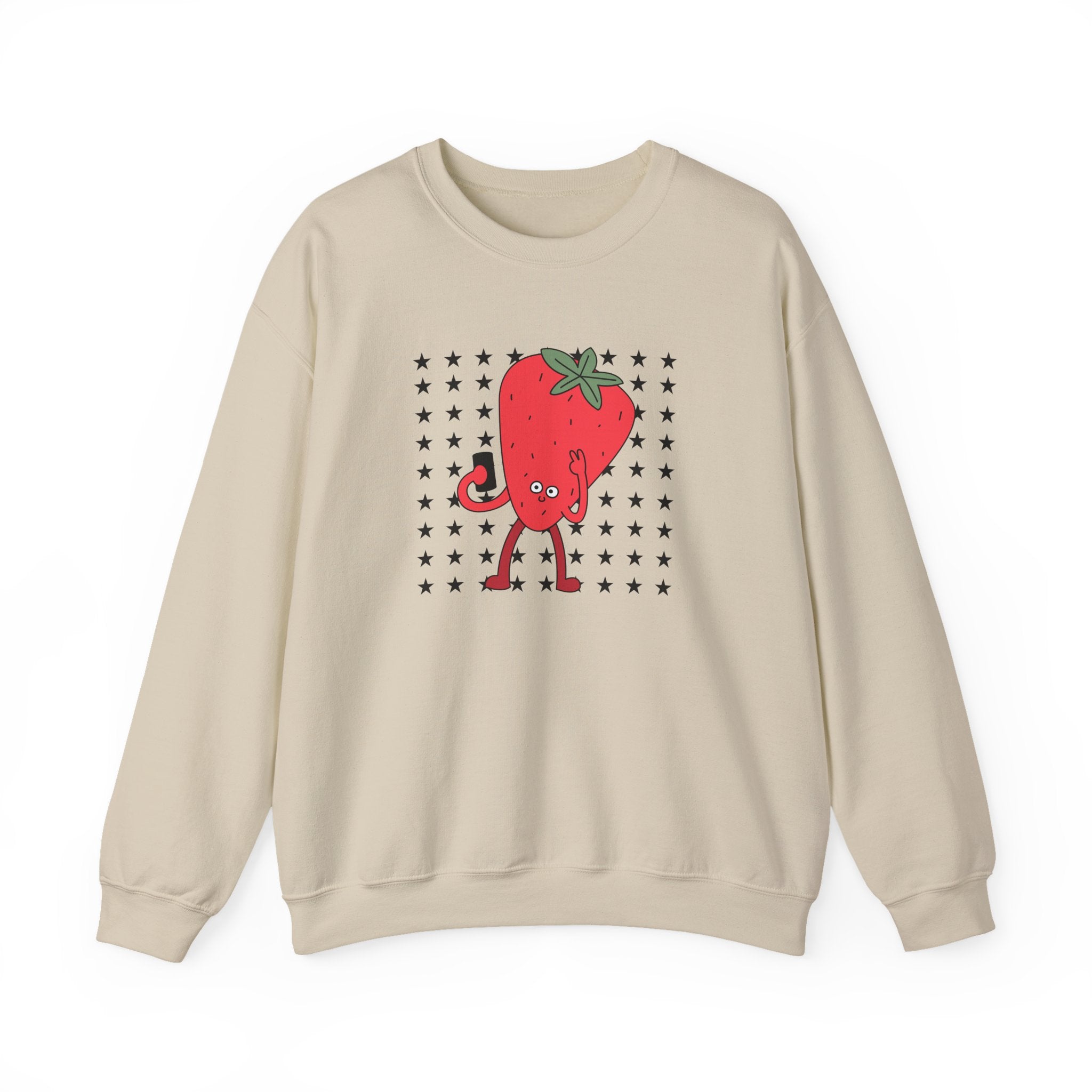 Cute Strawberry Character Sweatshirt