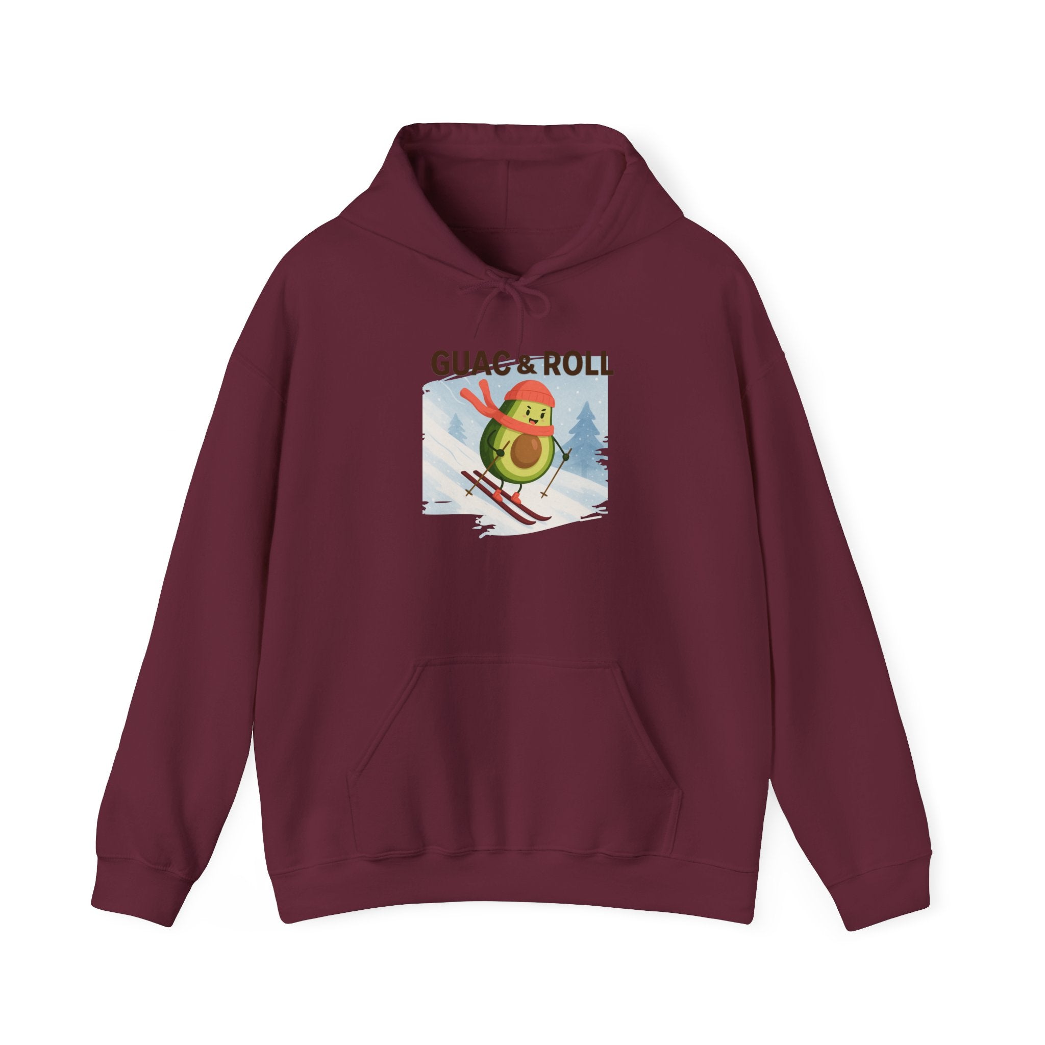 Guac & Roll Avocado Skiing Hoodie