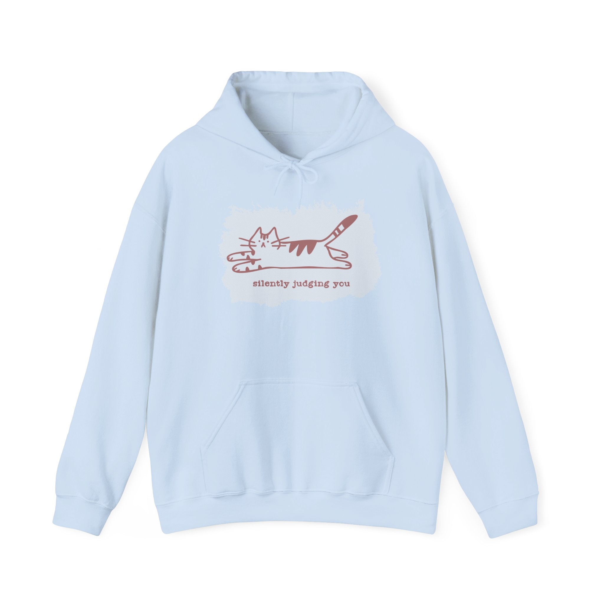 Silently Judging Cat Graphic Hoodie