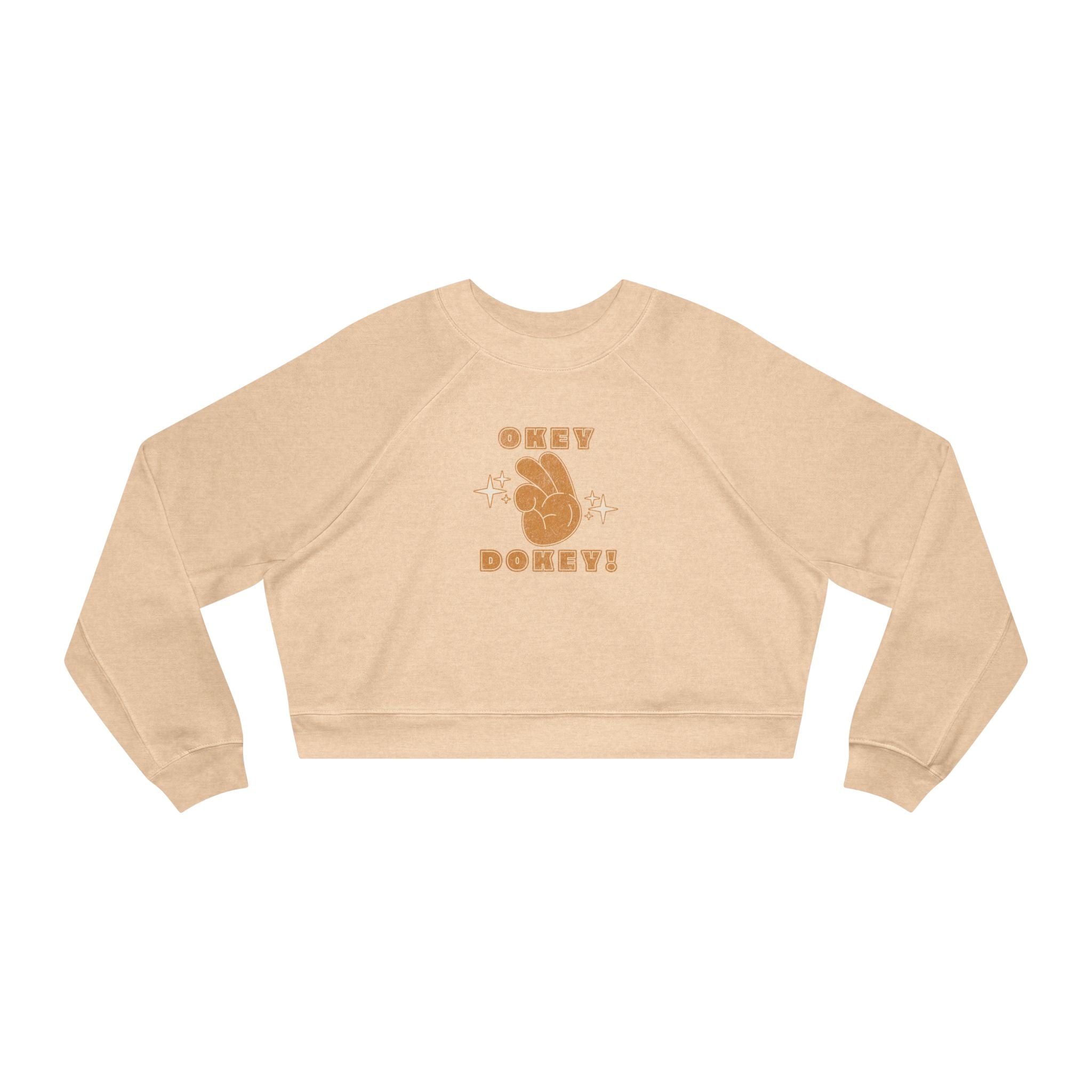 Okey Dokey Thumbs Up Cropped Sweatshirt