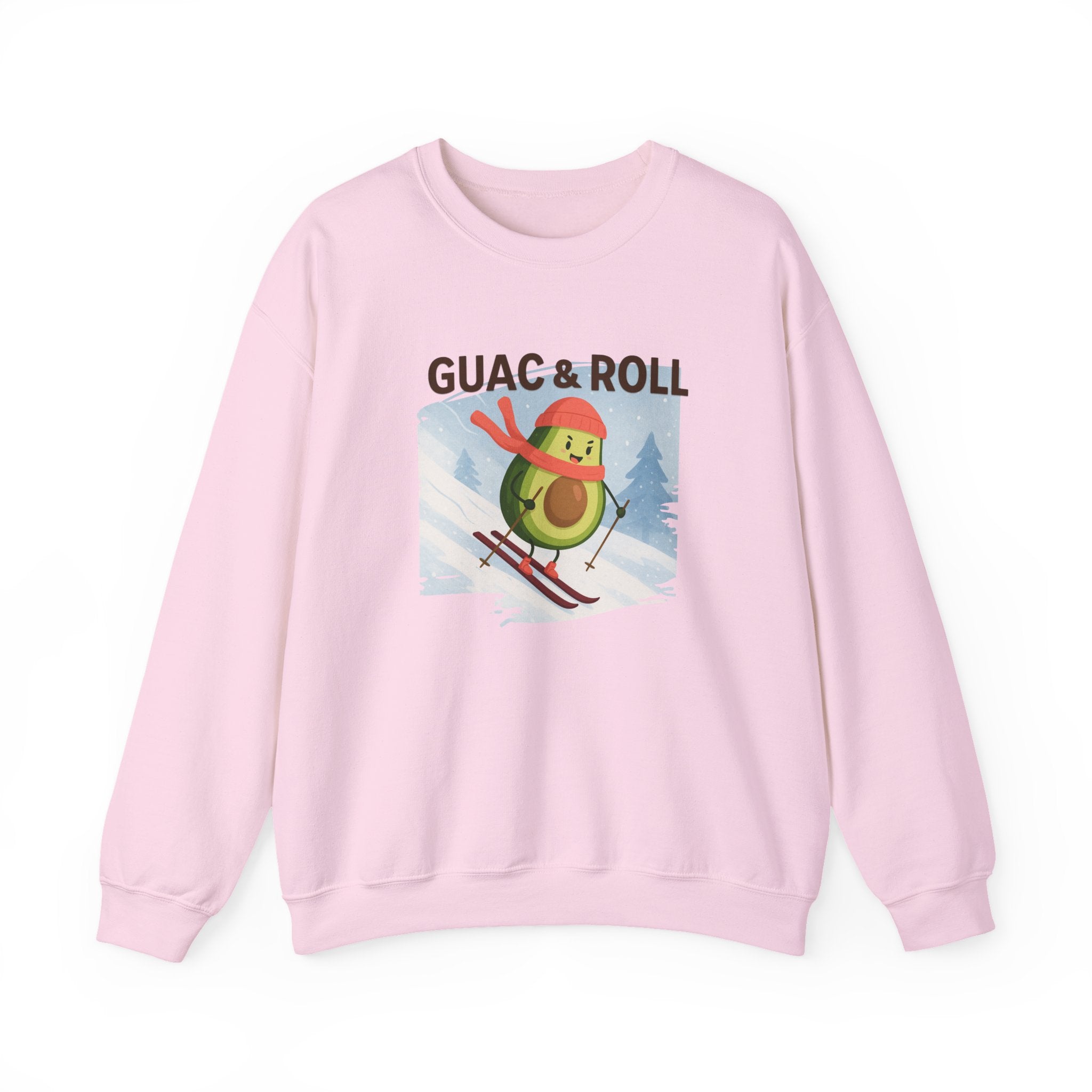 Guac & Roll Avocado Skiing Sweatshirt
