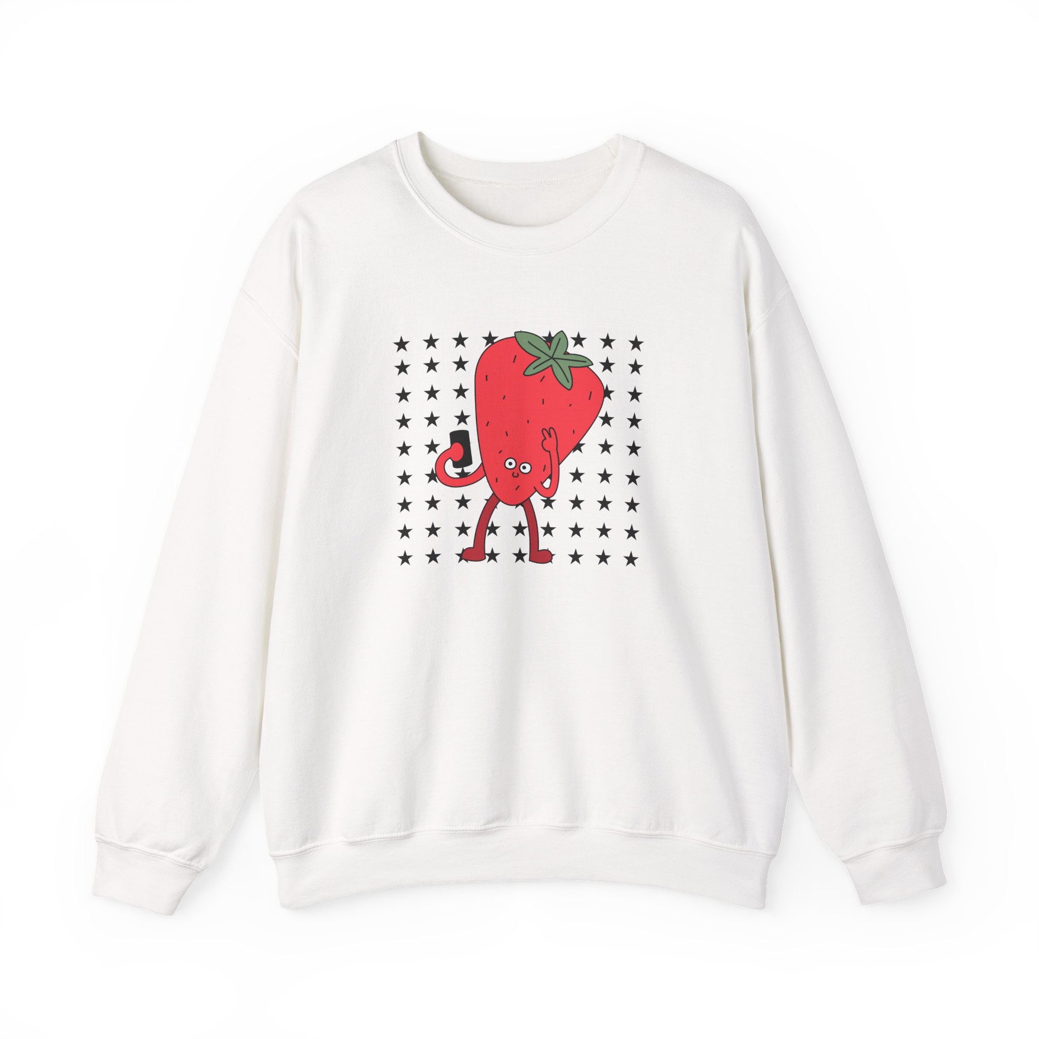 Cute Strawberry Character Sweatshirt