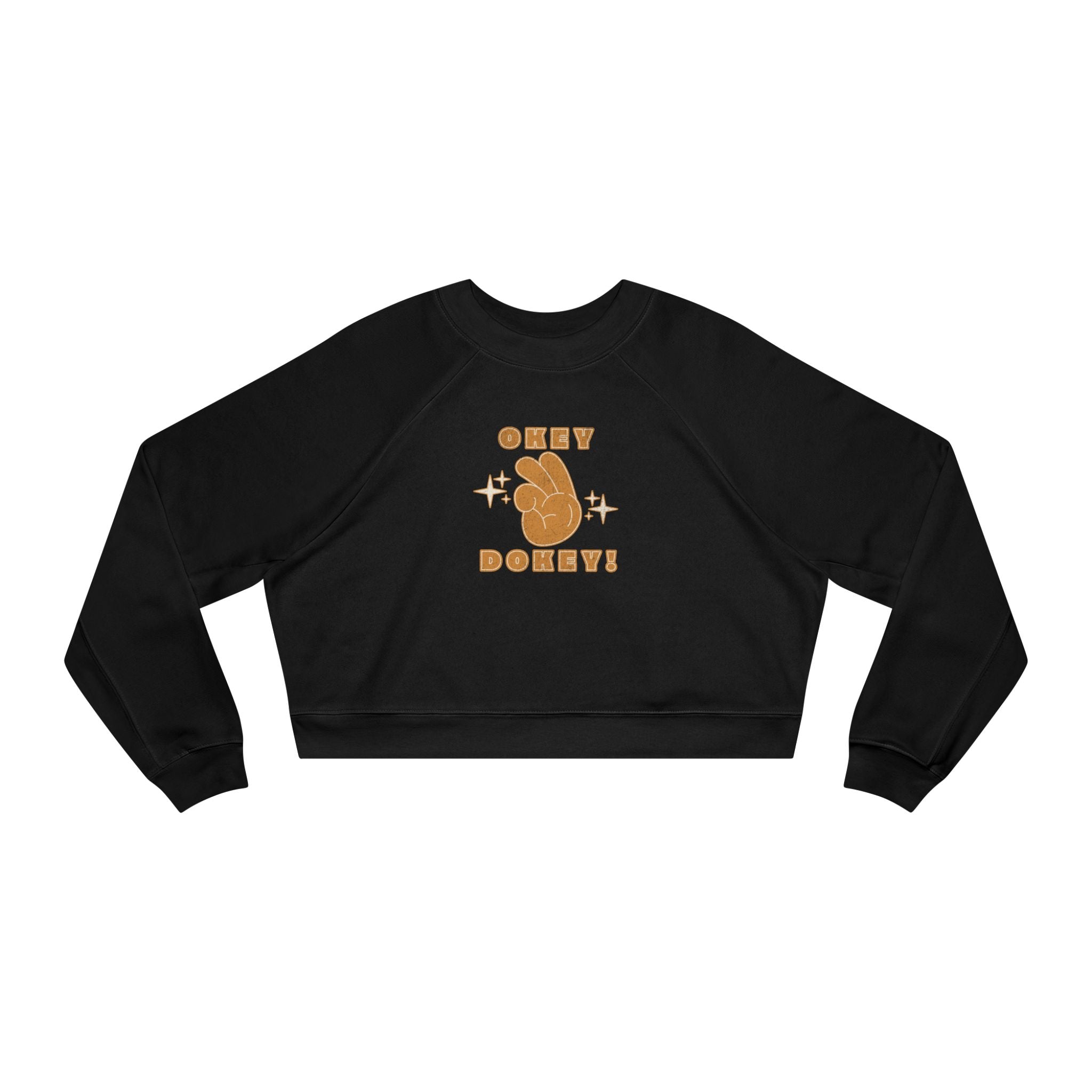Okey Dokey Thumbs Up Cropped Sweatshirt