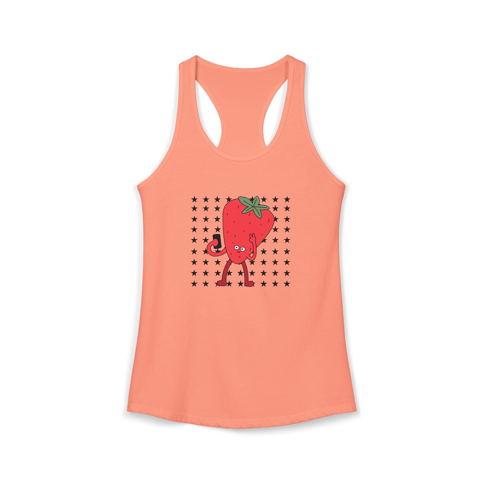 Retro Strawberry Selfie Tank Top