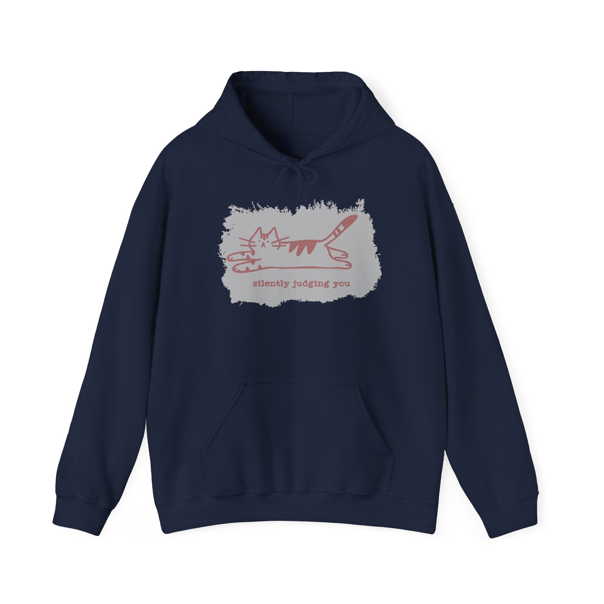 Silently Judging Cat Graphic Hoodie