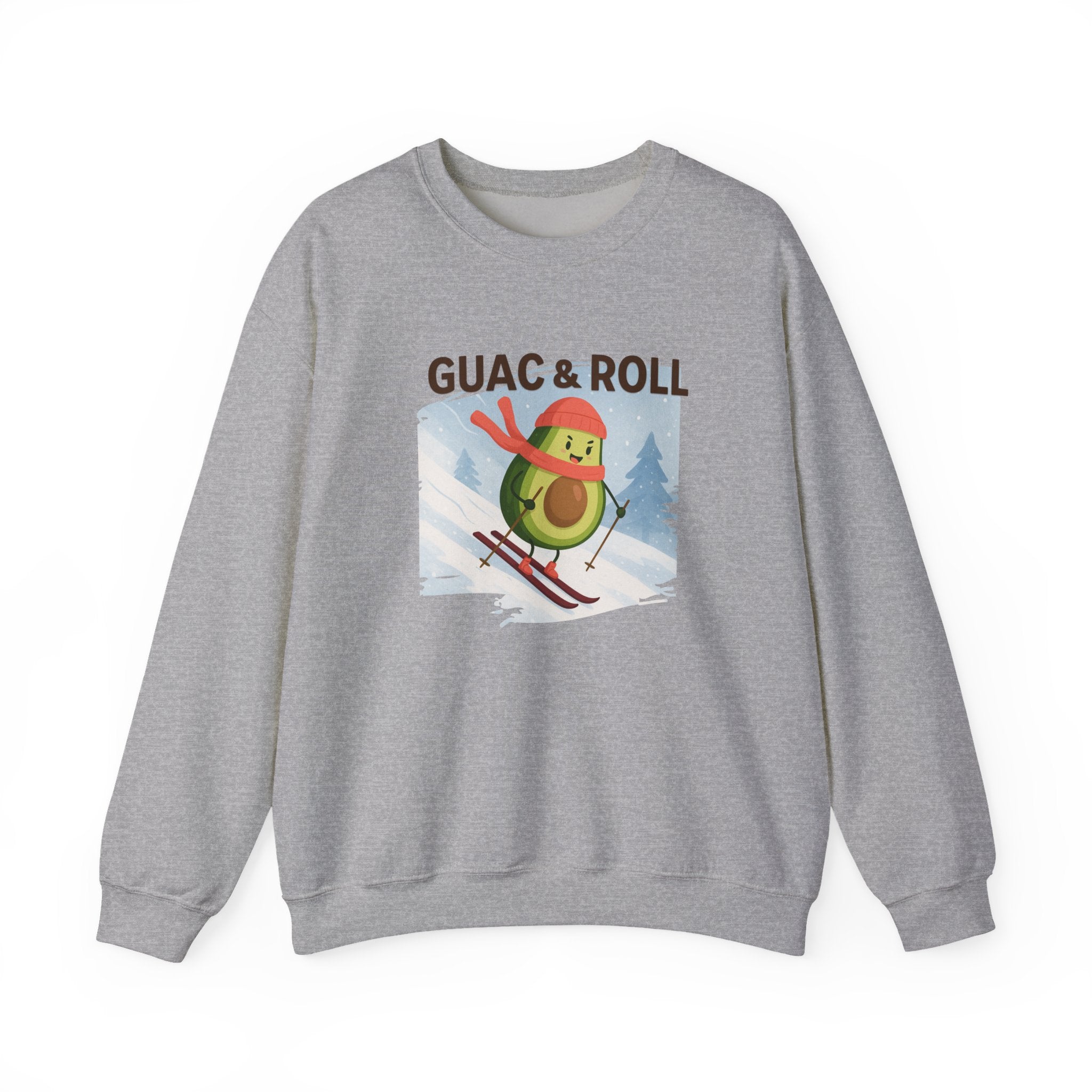 Guac & Roll Avocado Skiing Sweatshirt