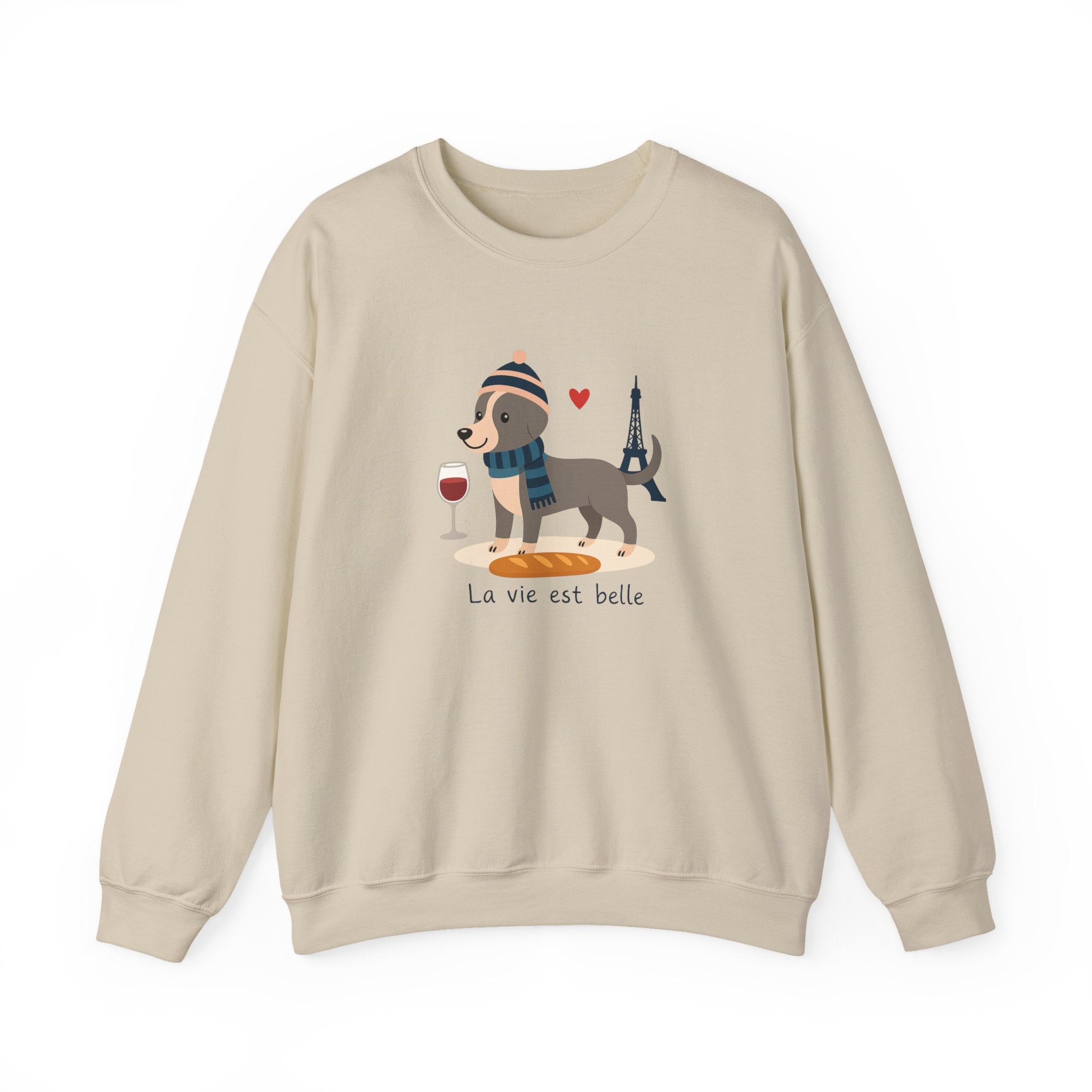 La Vie Est Belle Dachshund in Paris Sweatshirt