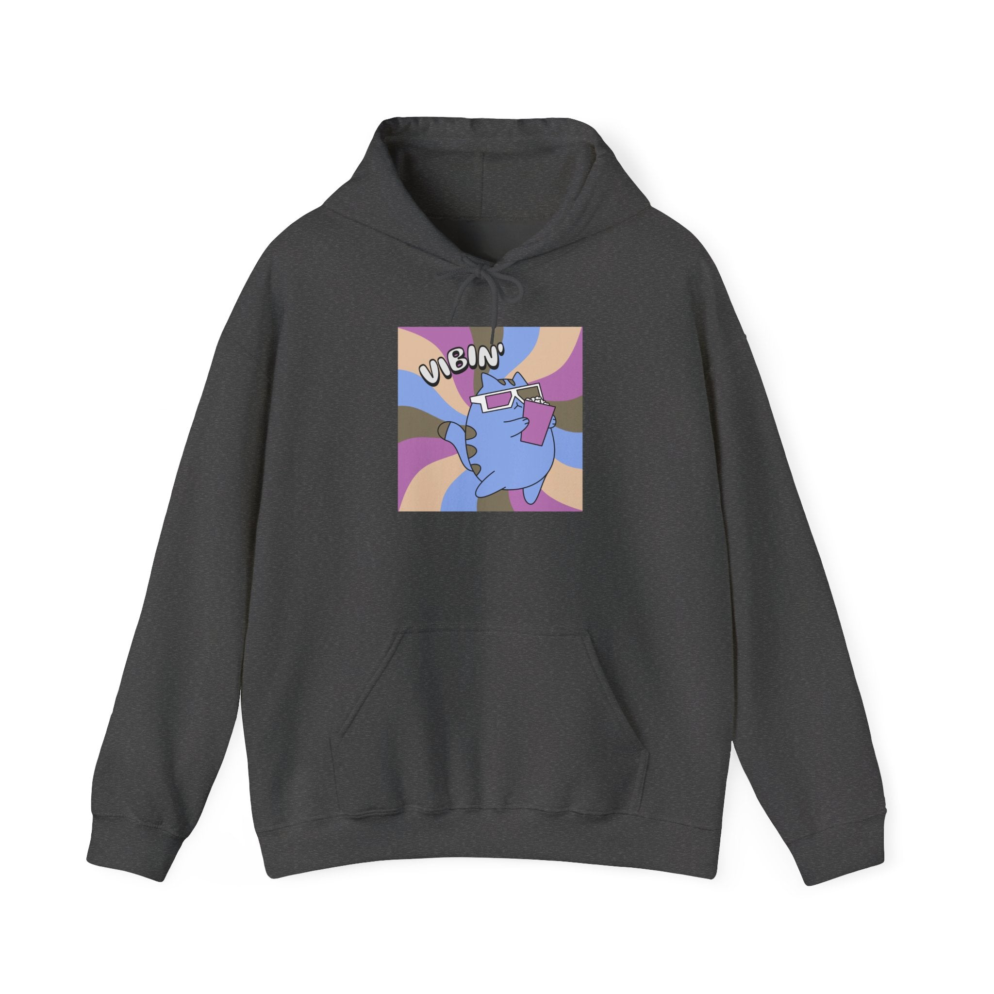 Vibin' Cat Retro Hoodie