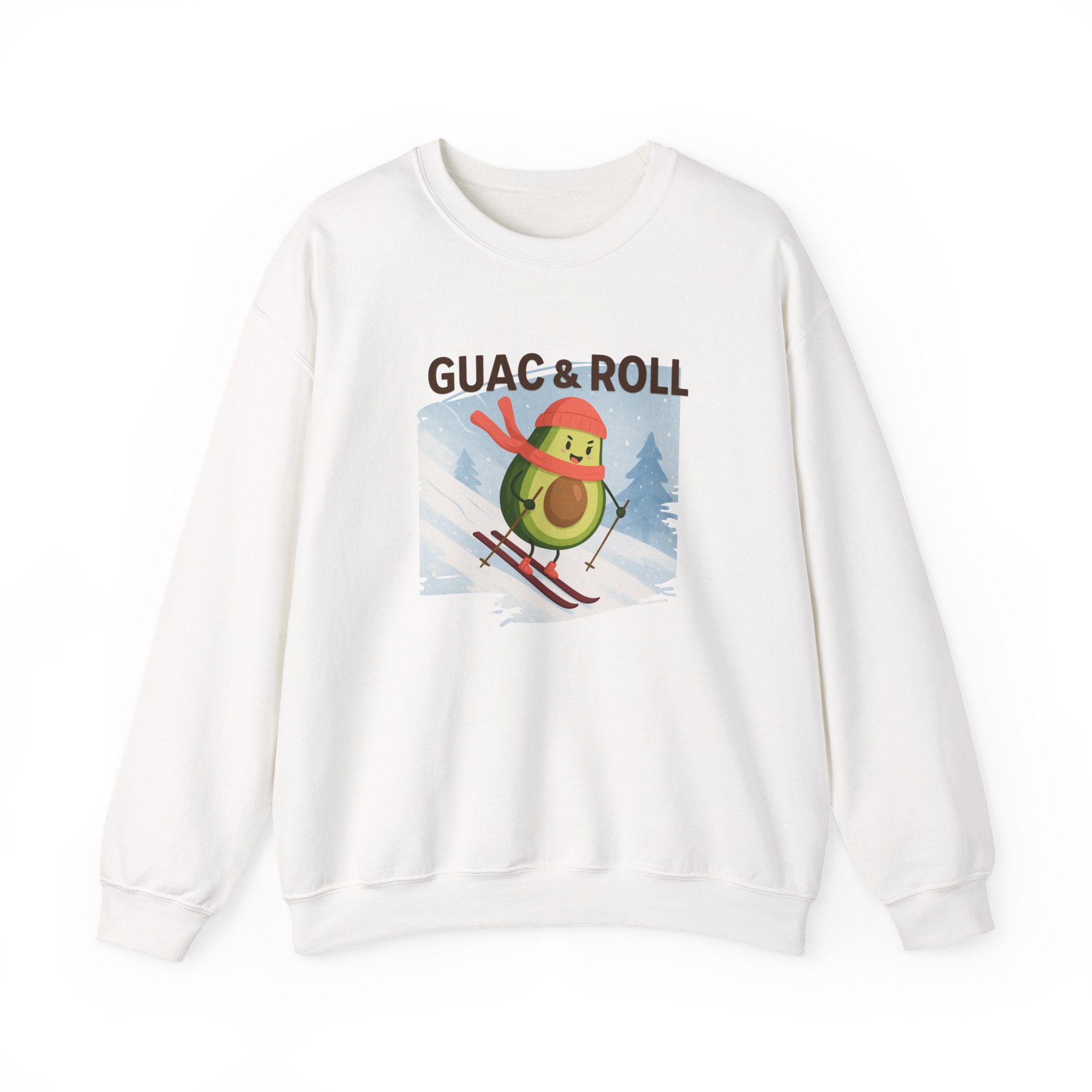 Guac & Roll Avocado Skiing Sweatshirt