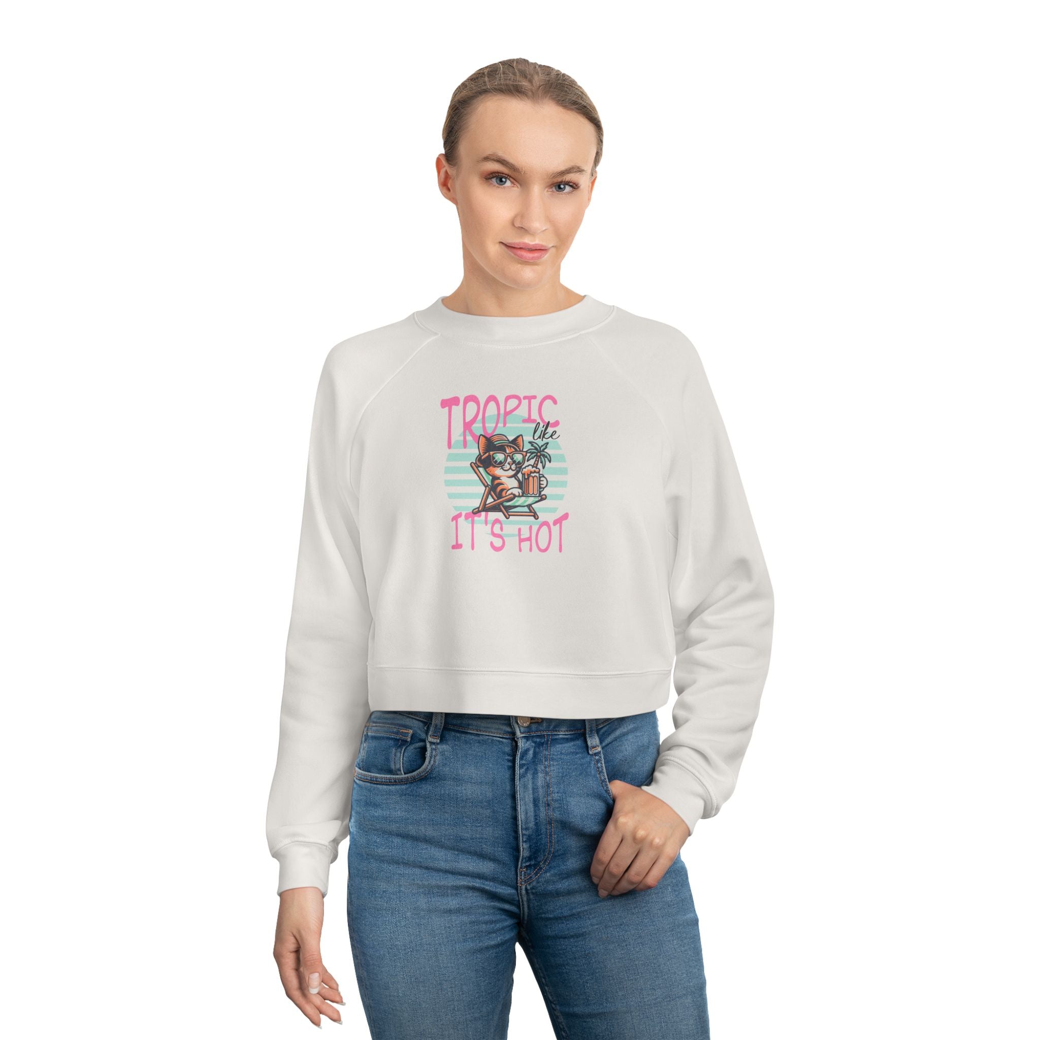 Tropic Like It's Hot Cropped Sweatshirt
