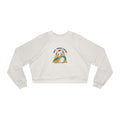 Cat Wrapped in Blanket Cropped Sweatshirt