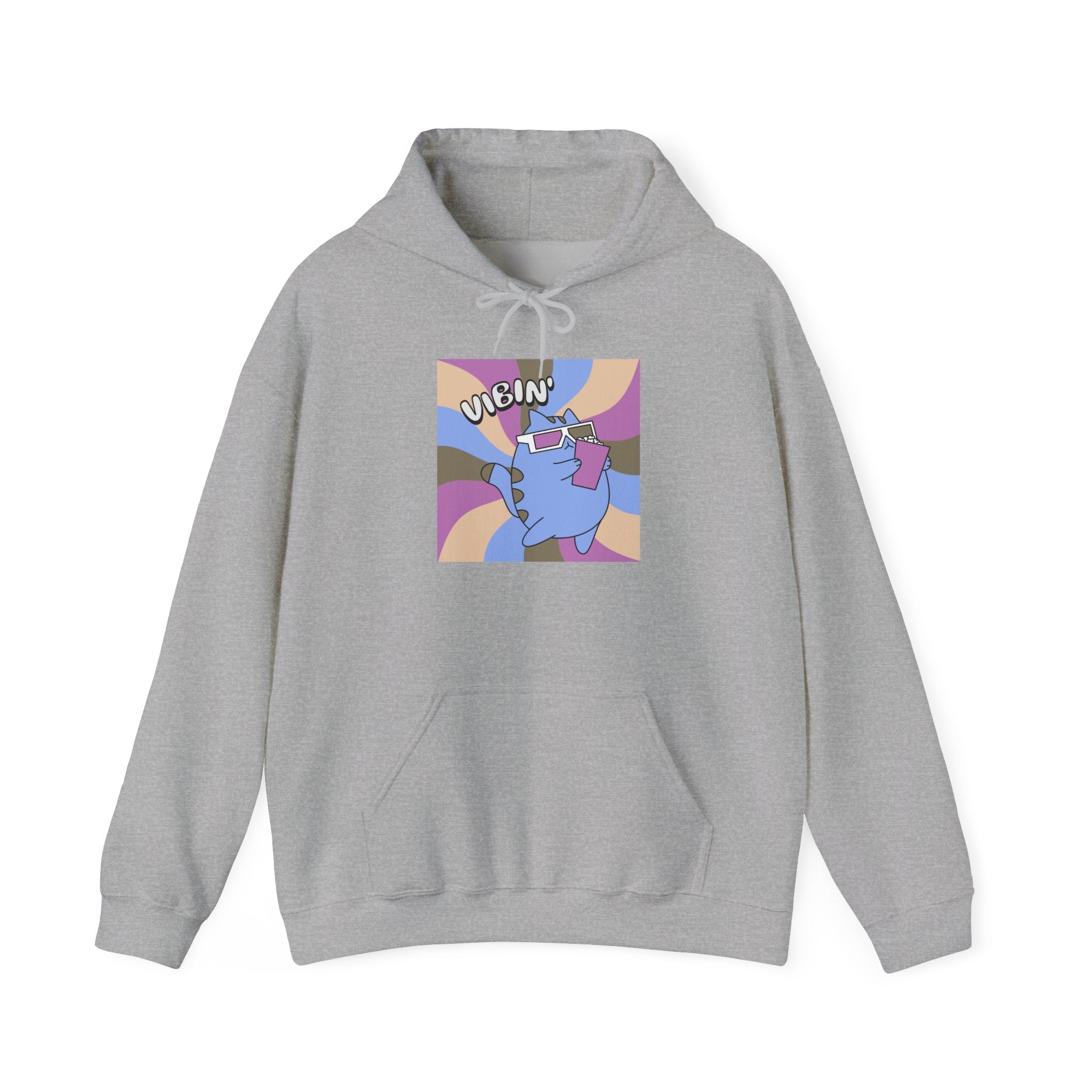 Vibin' Cat Retro Hoodie