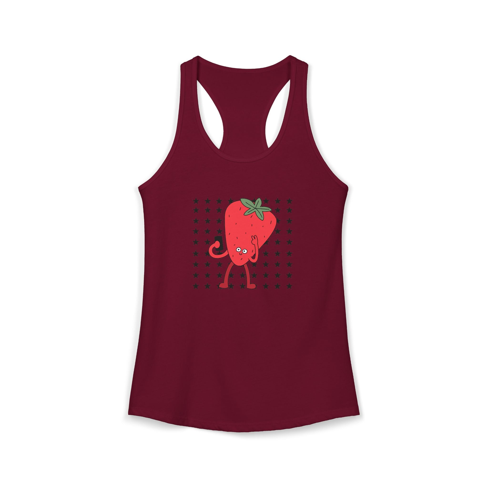Retro Strawberry Selfie Tank Top