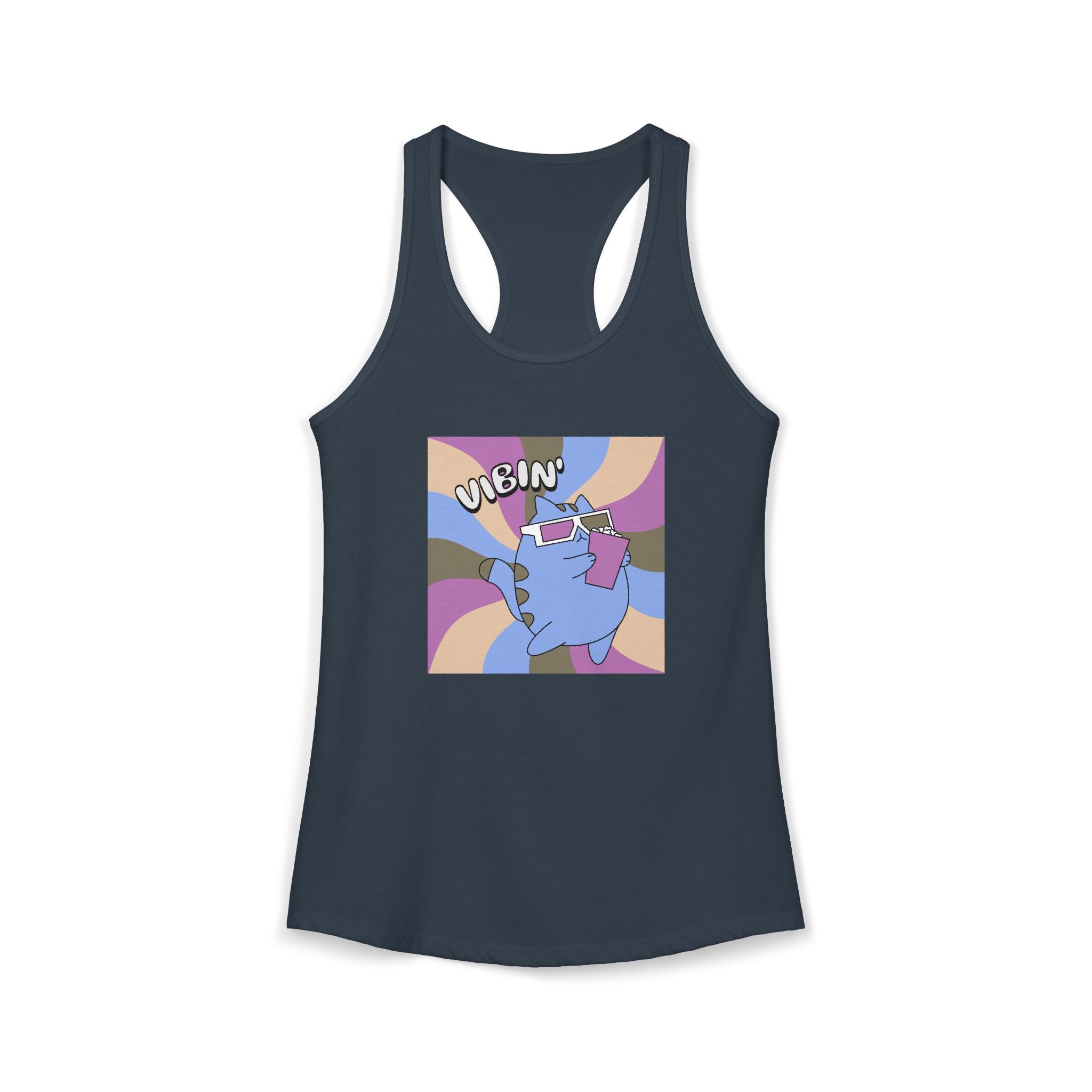 Retro Cat Vibin' Tank Top