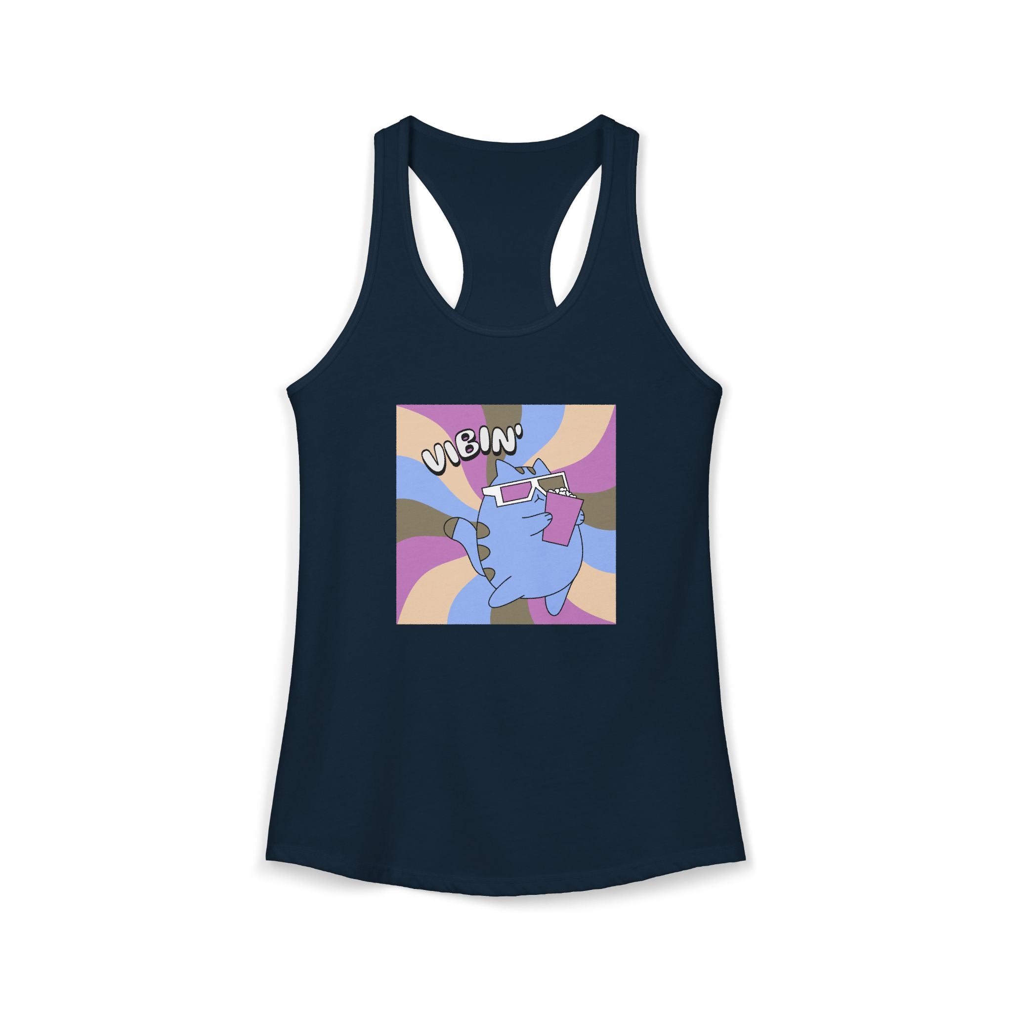 Retro Cat Vibin' Tank Top