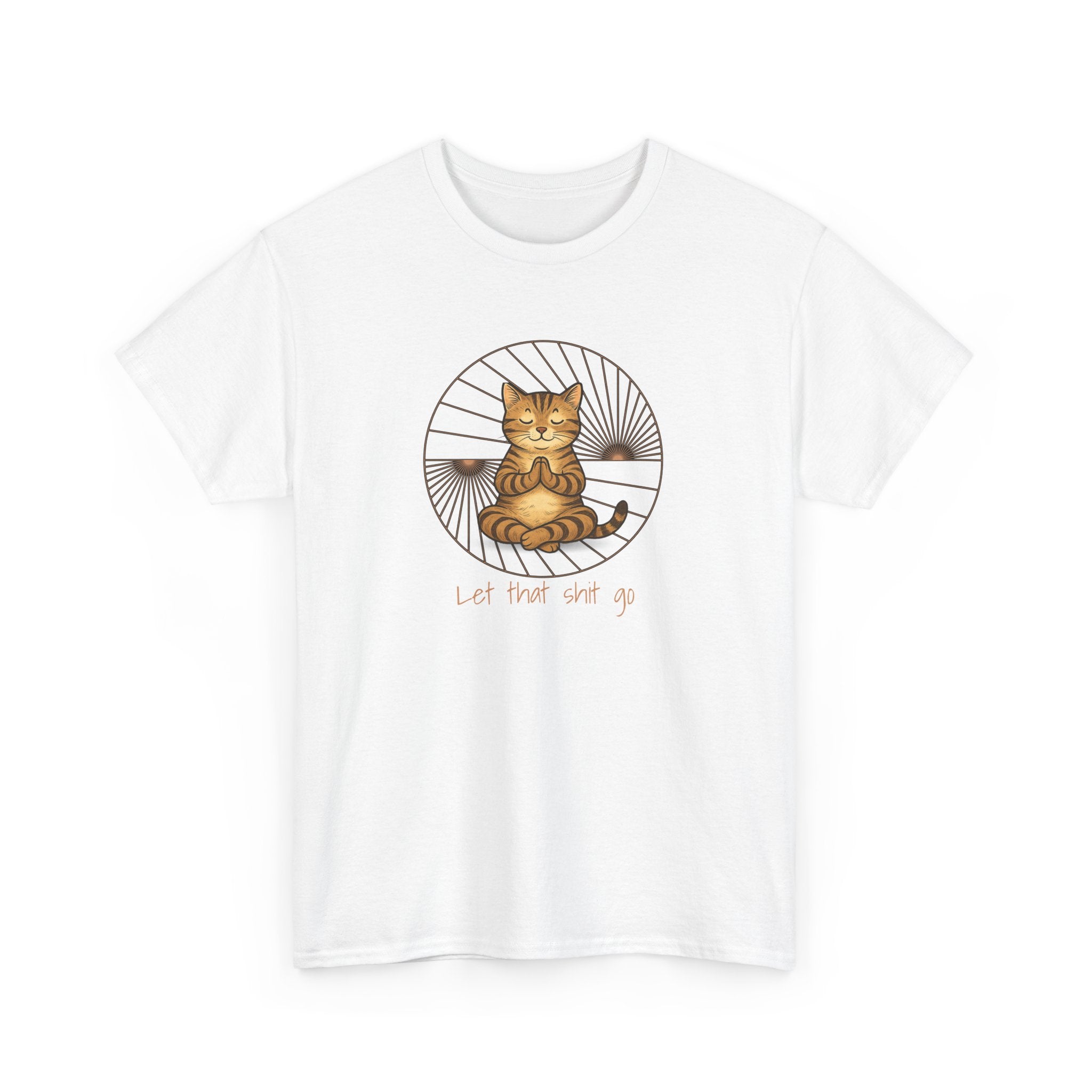 Meditating Cat Let That Shit Go Tee