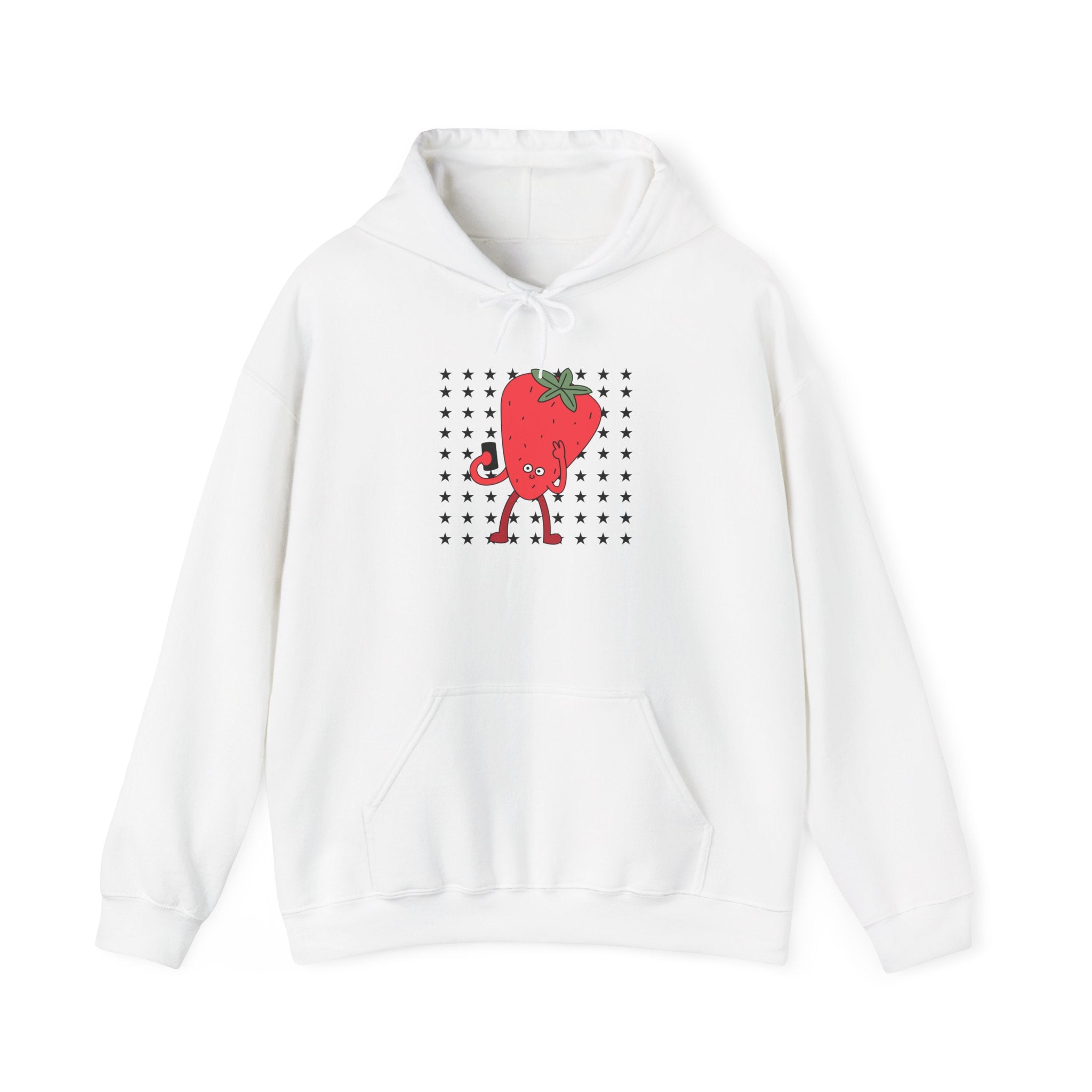Smirking Strawberry Graphic Hoodie