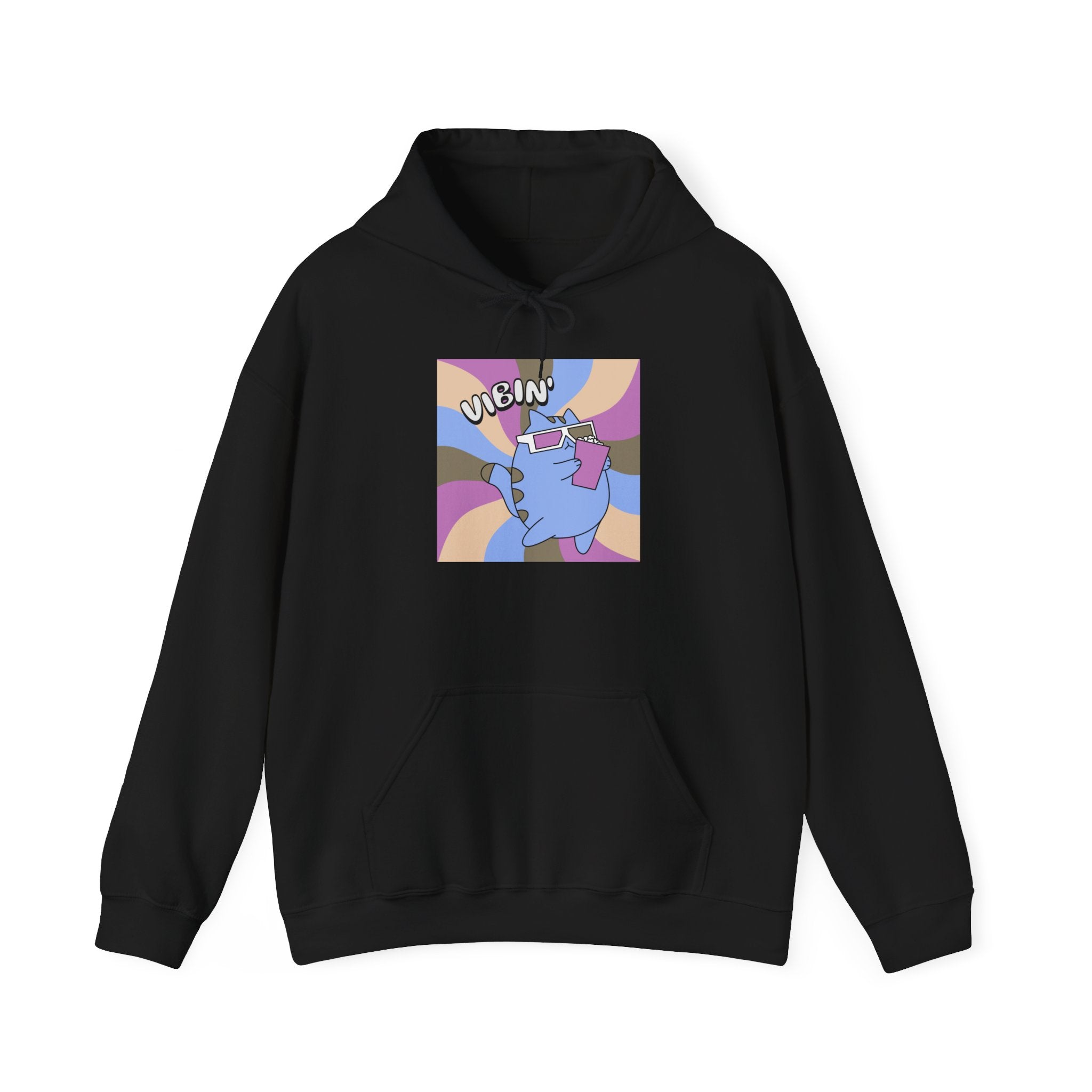 Vibin' Cat Retro Hoodie