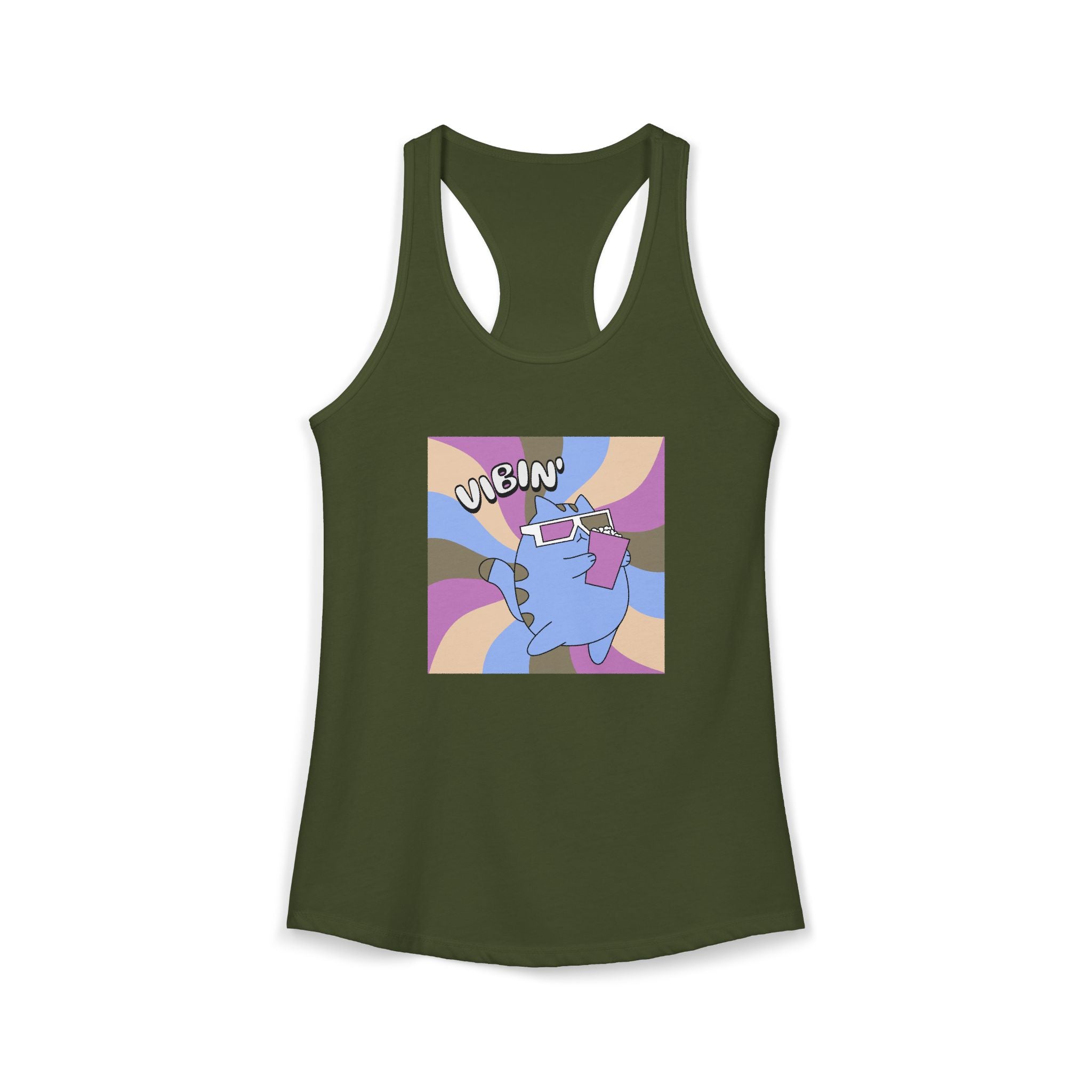 Retro Cat Vibin' Tank Top