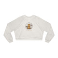 Golden Cat Illustration Cropped Sweatshirt
