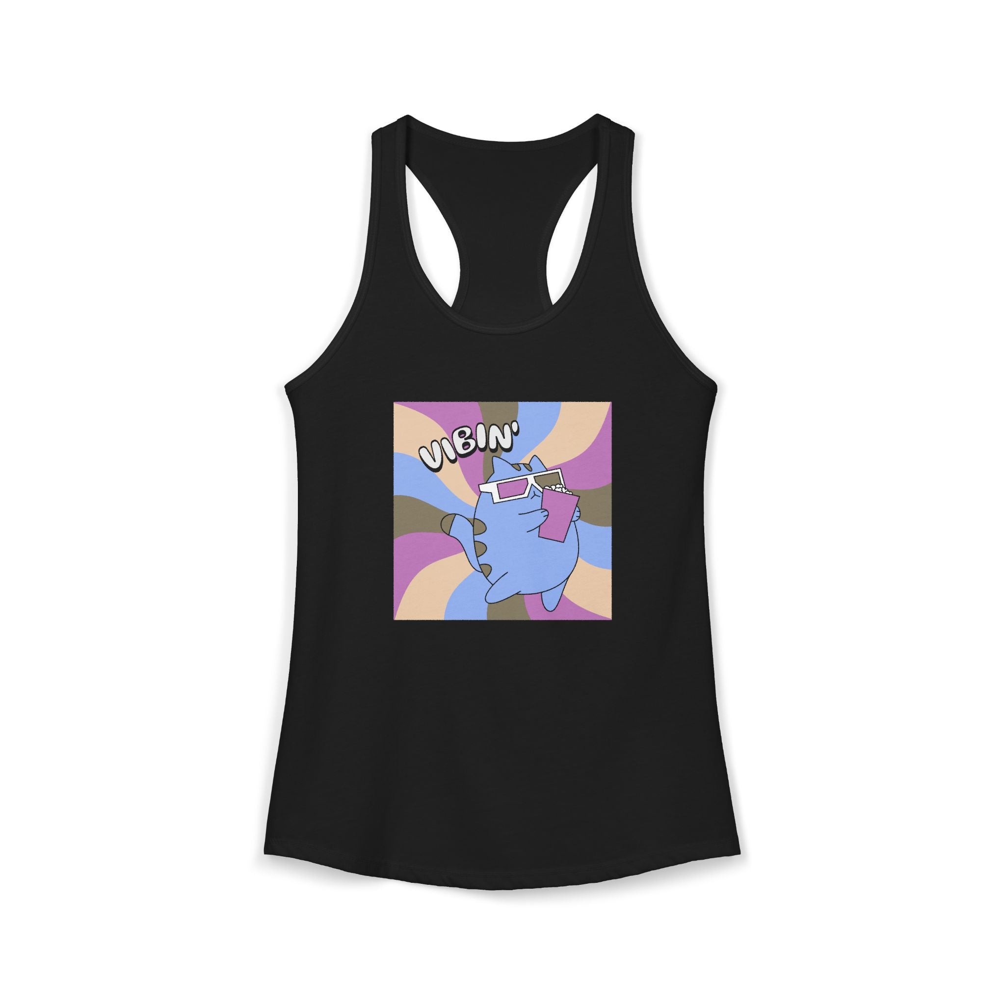 Retro Cat Vibin' Tank Top