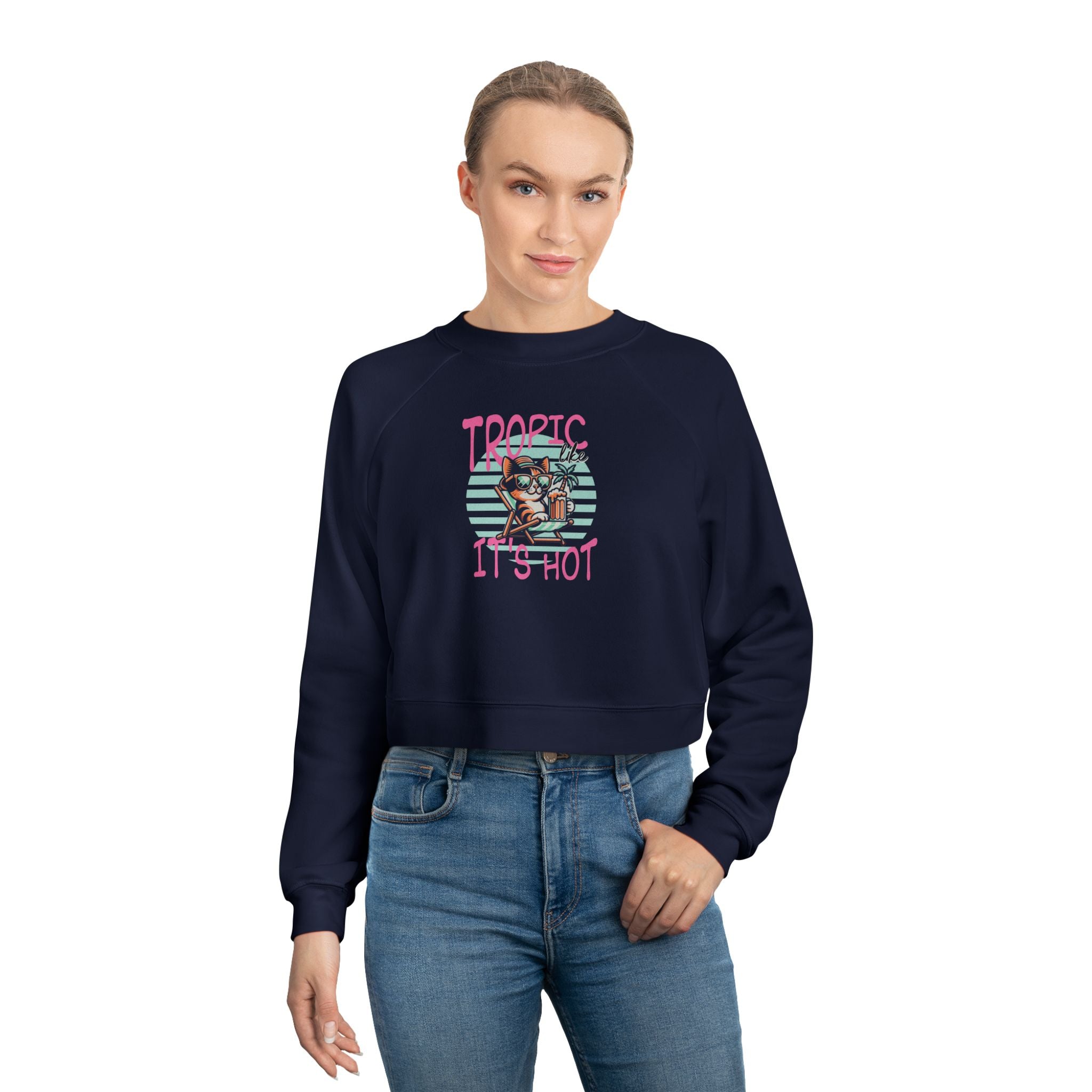 Tropic Like It's Hot Cropped Sweatshirt