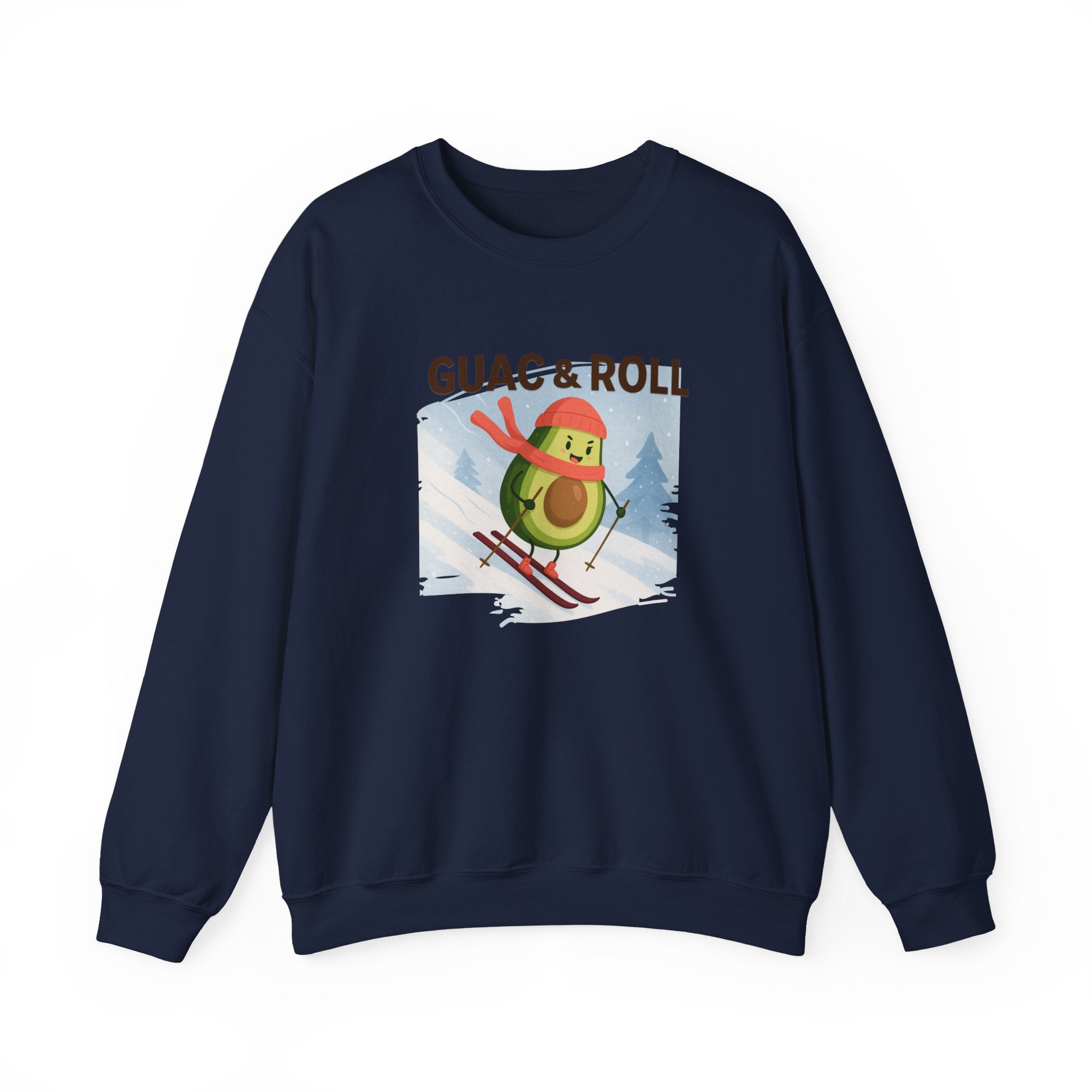 Guac & Roll Avocado Skiing Sweatshirt