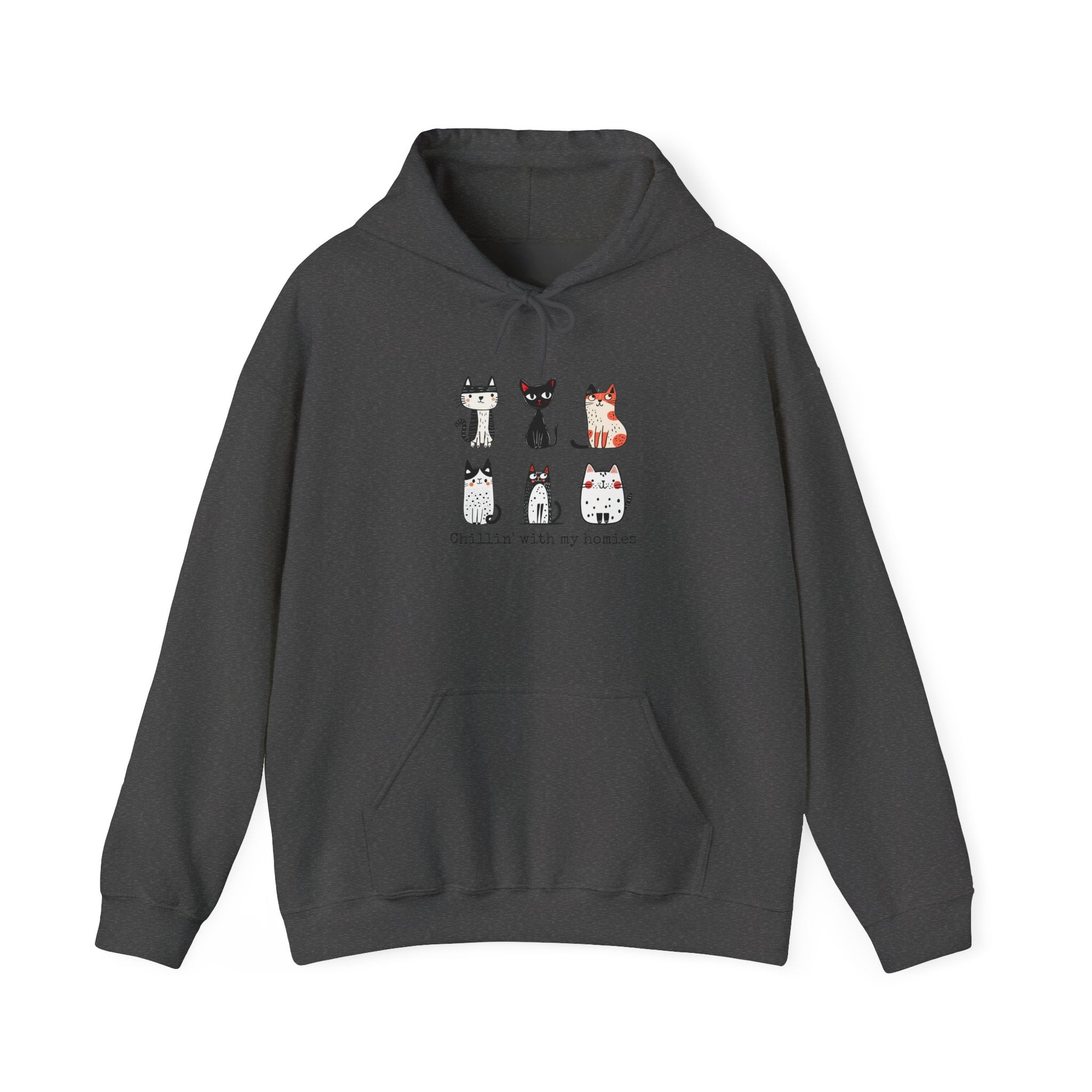 Chillin' with my Homies Cat Graphic Hoodie