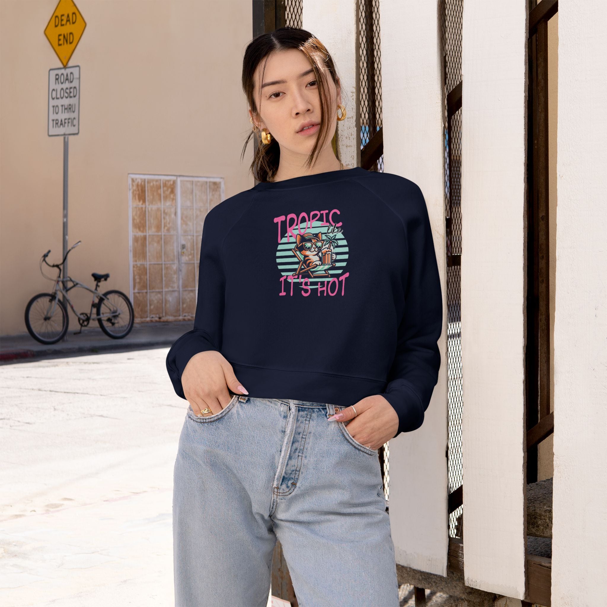 Tropic Like It's Hot Cropped Sweatshirt