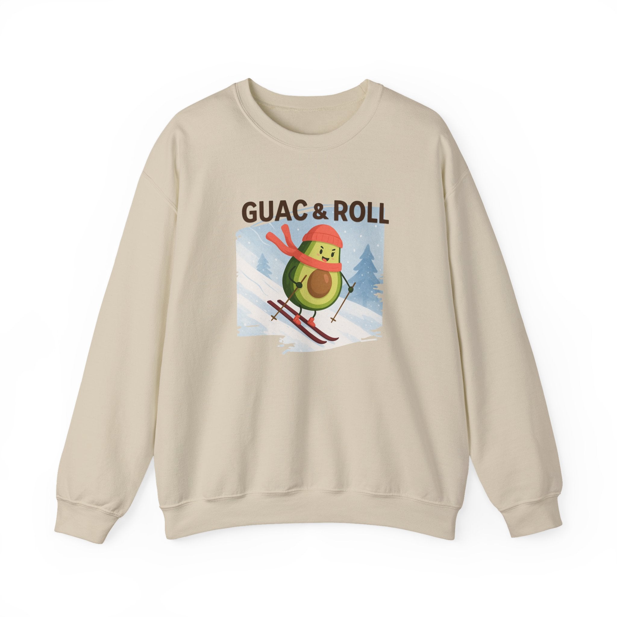 Guac & Roll Avocado Skiing Sweatshirt