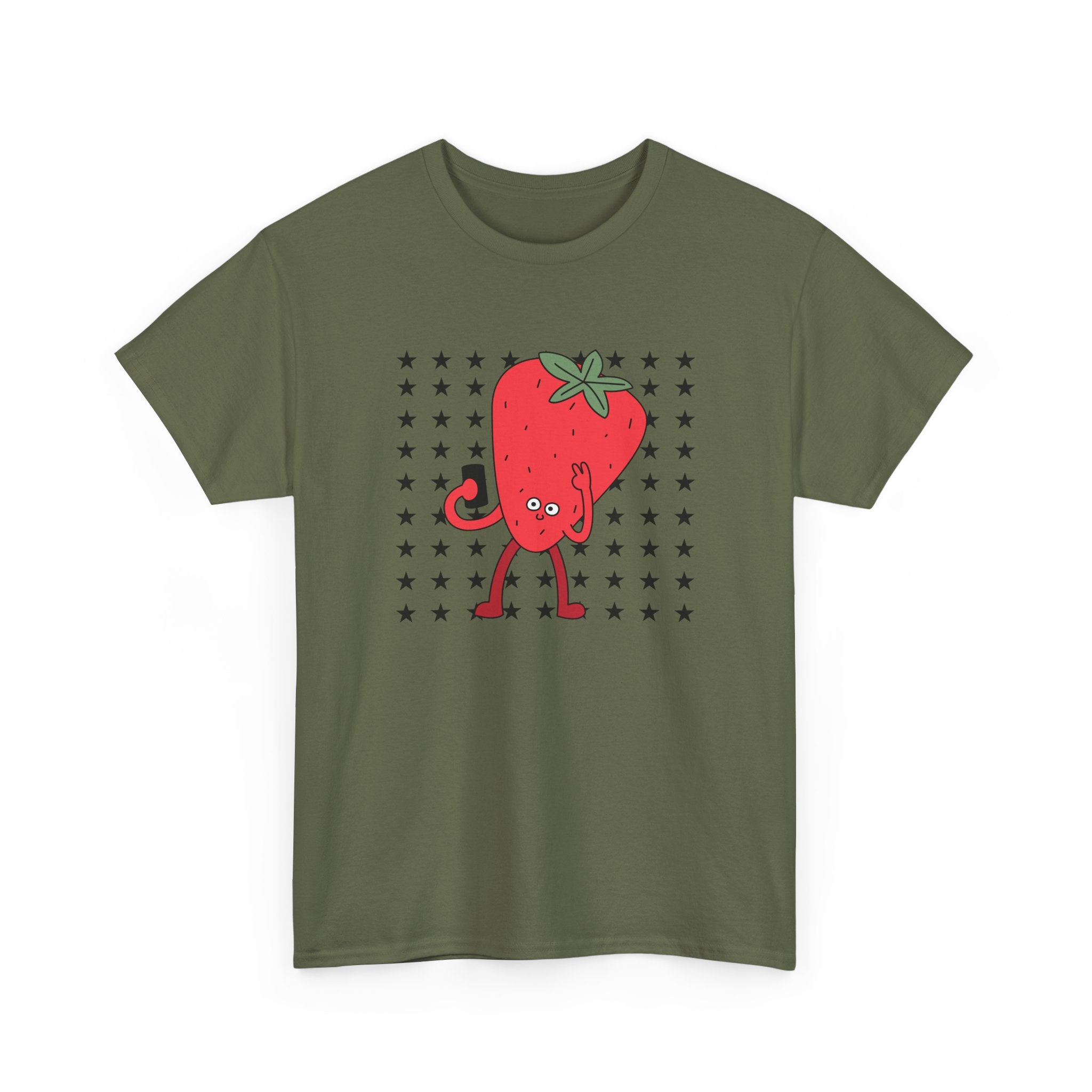 Strawberry Character Illustration Tee