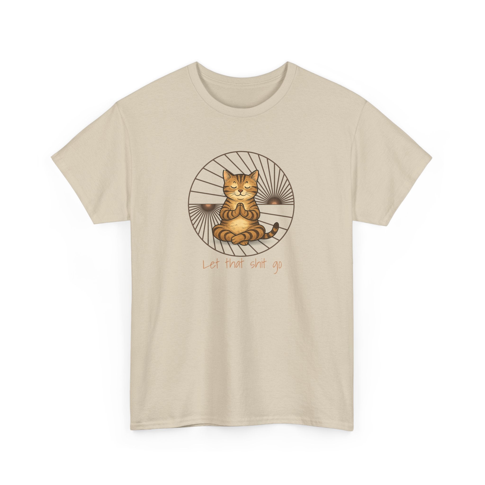 Meditating Cat Let That Shit Go Tee