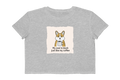 Dog with Coffee Graphic Cropped Tee