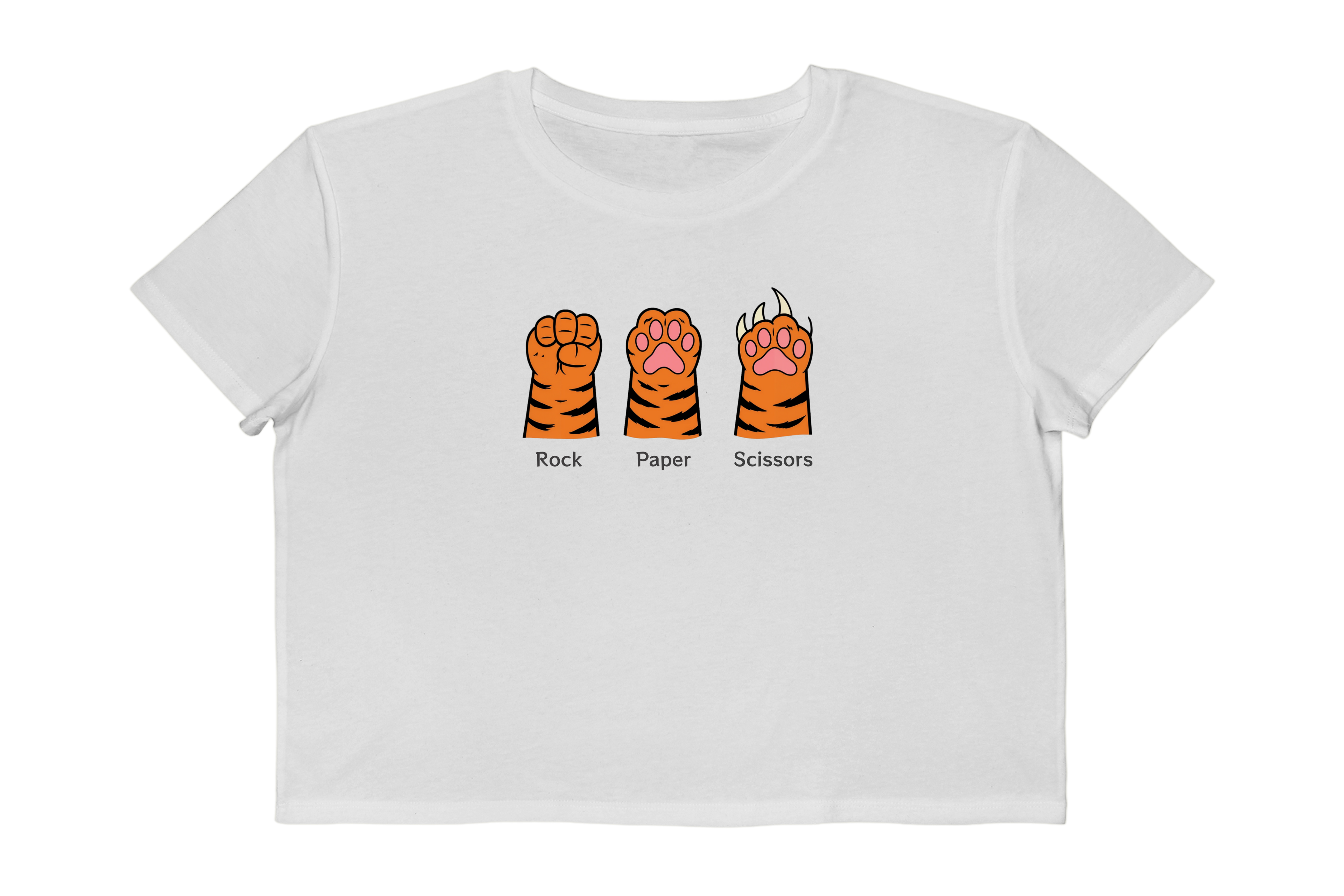 Rock Paper Scissors Cropped Tee