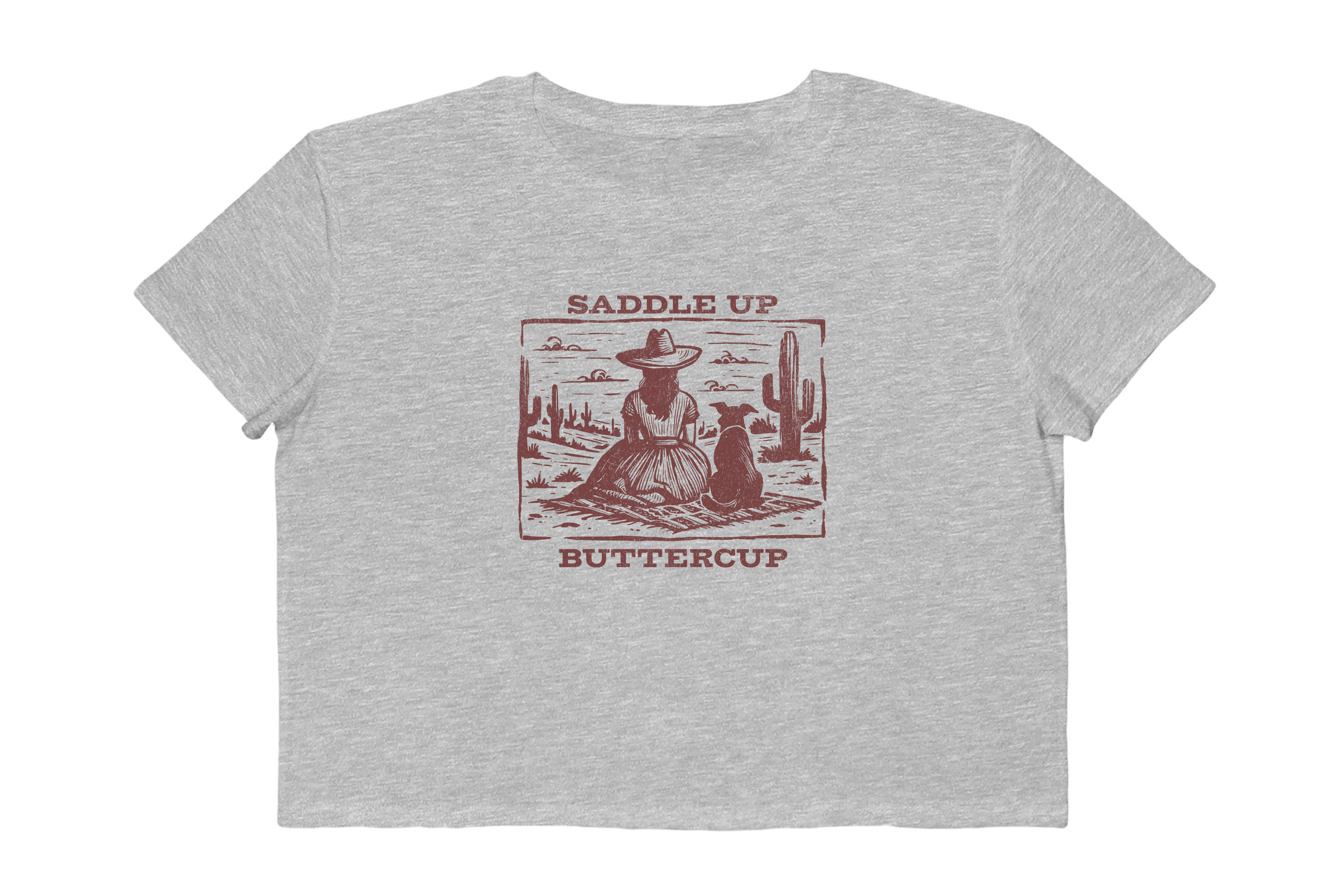 Saddle Up Buttercup Vintage Graphic Cropped Tee