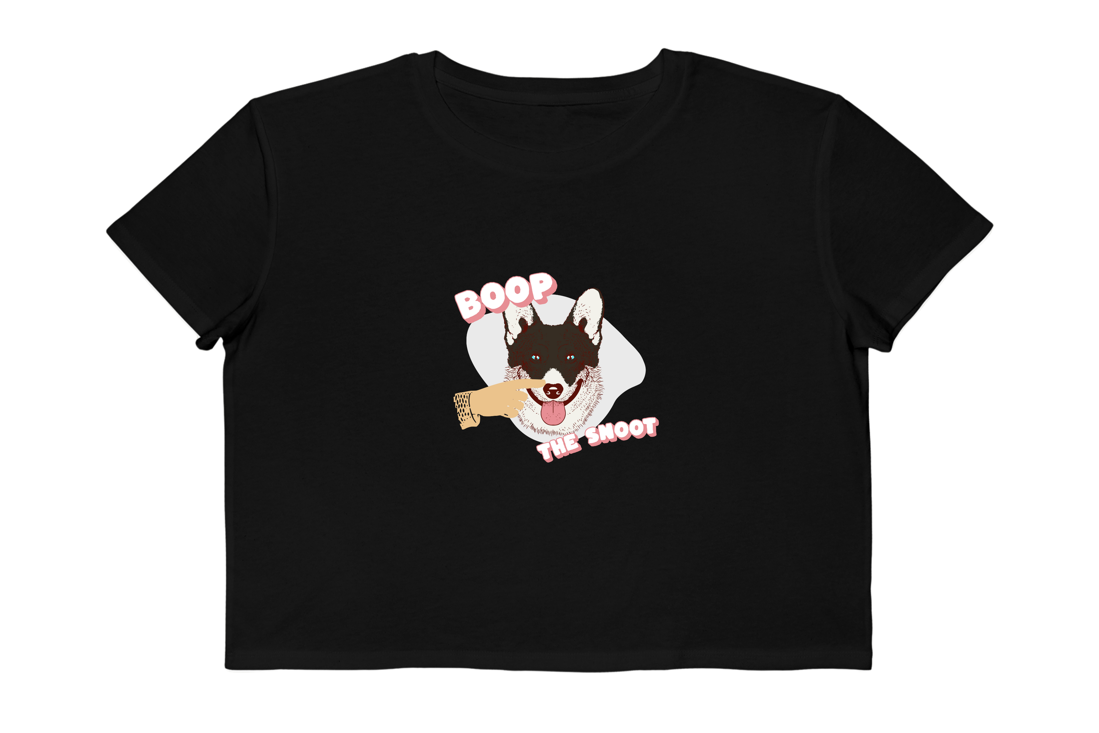 Boop the Snoot Retro Dog Cropped Tee