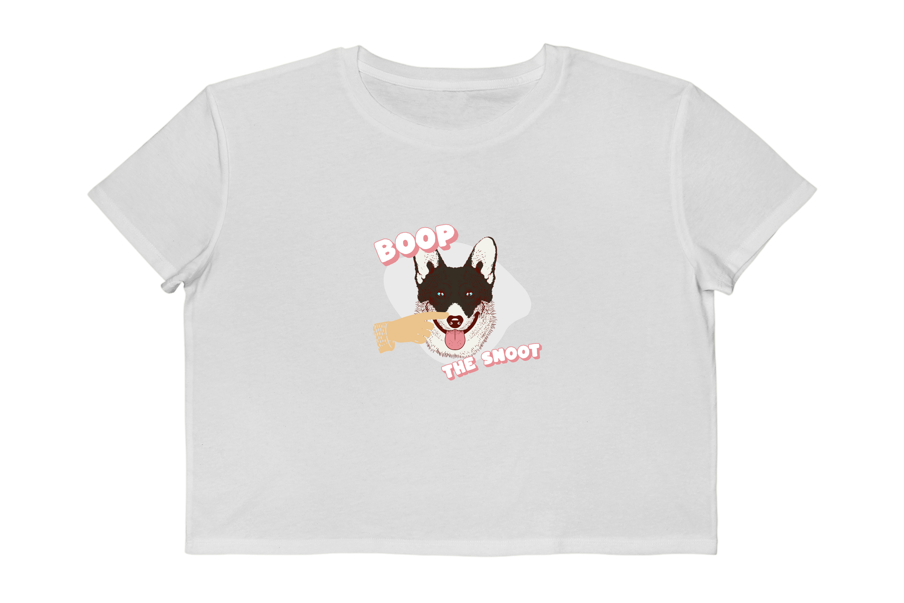 Boop the Snoot Retro Dog Cropped Tee