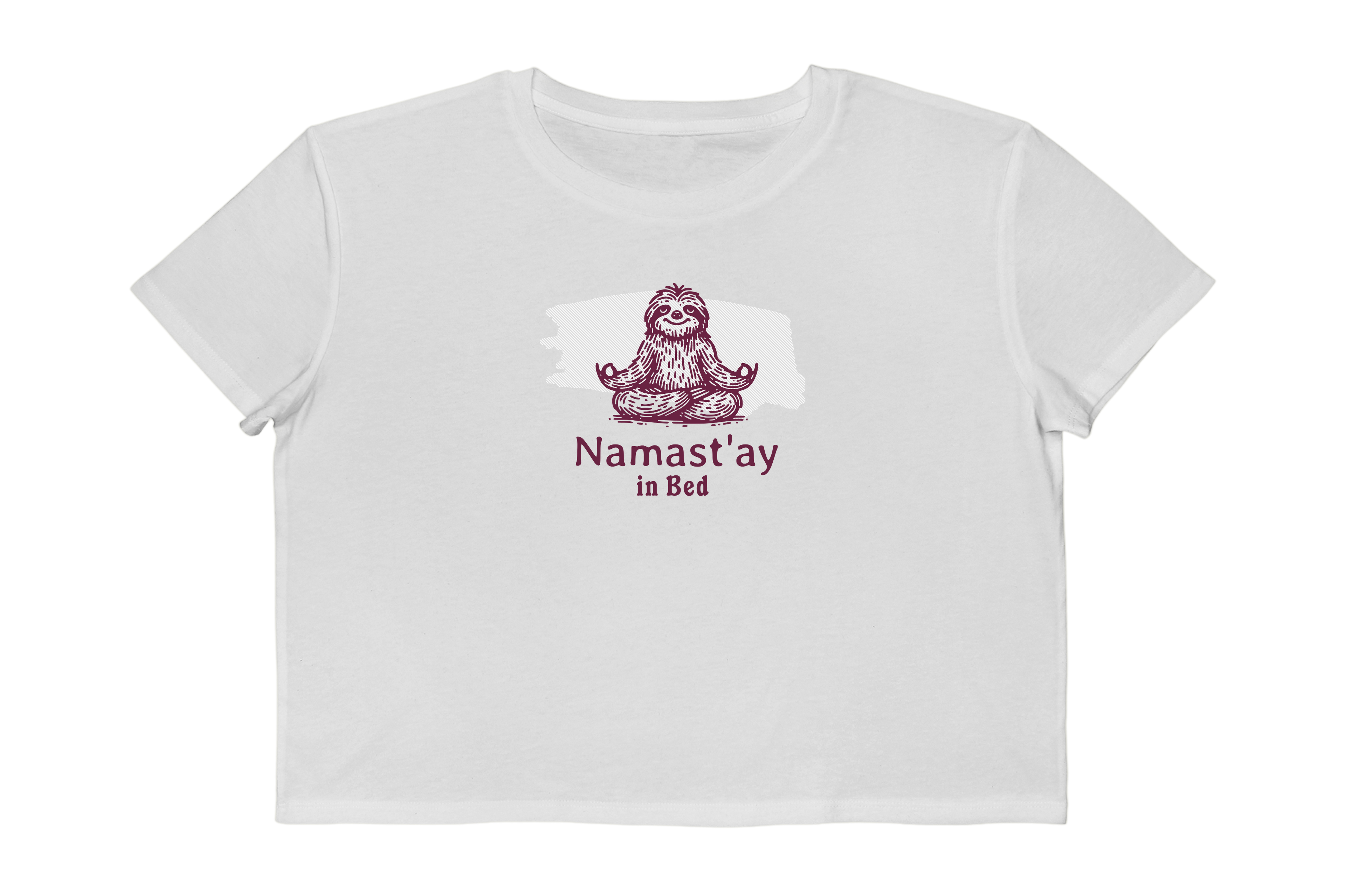 Namast'ay in Bed Sloth Cropped Tee