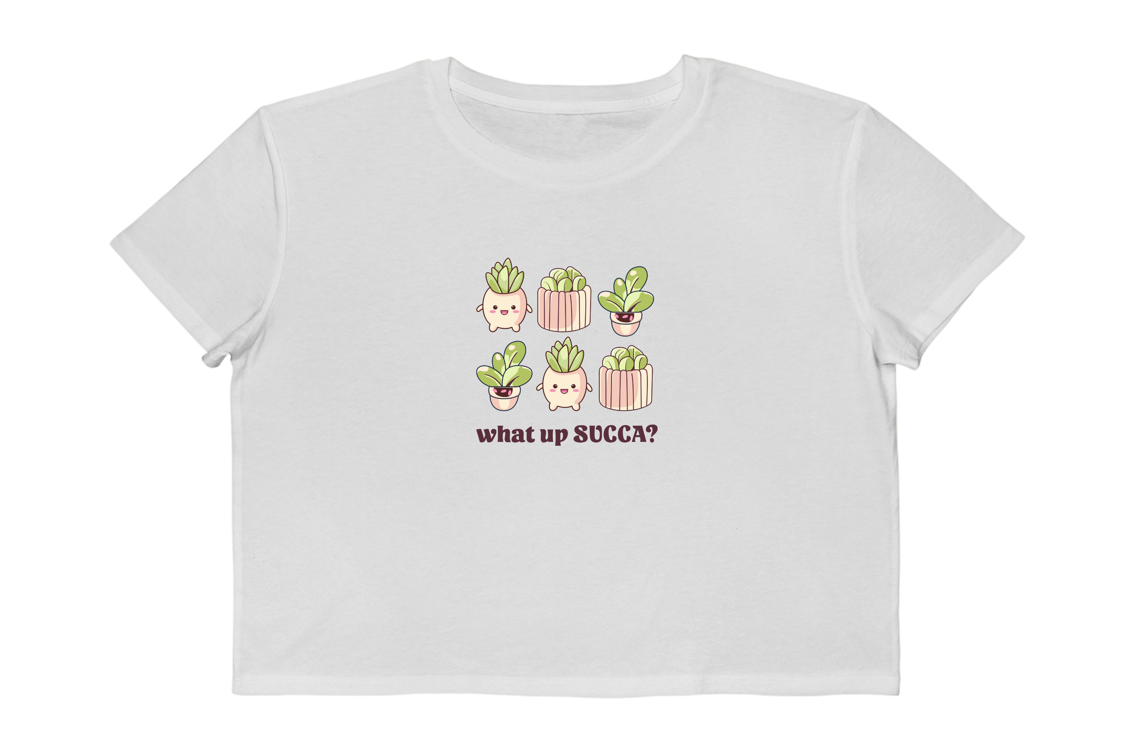 Succulent Plant Lover Cropped Tee
