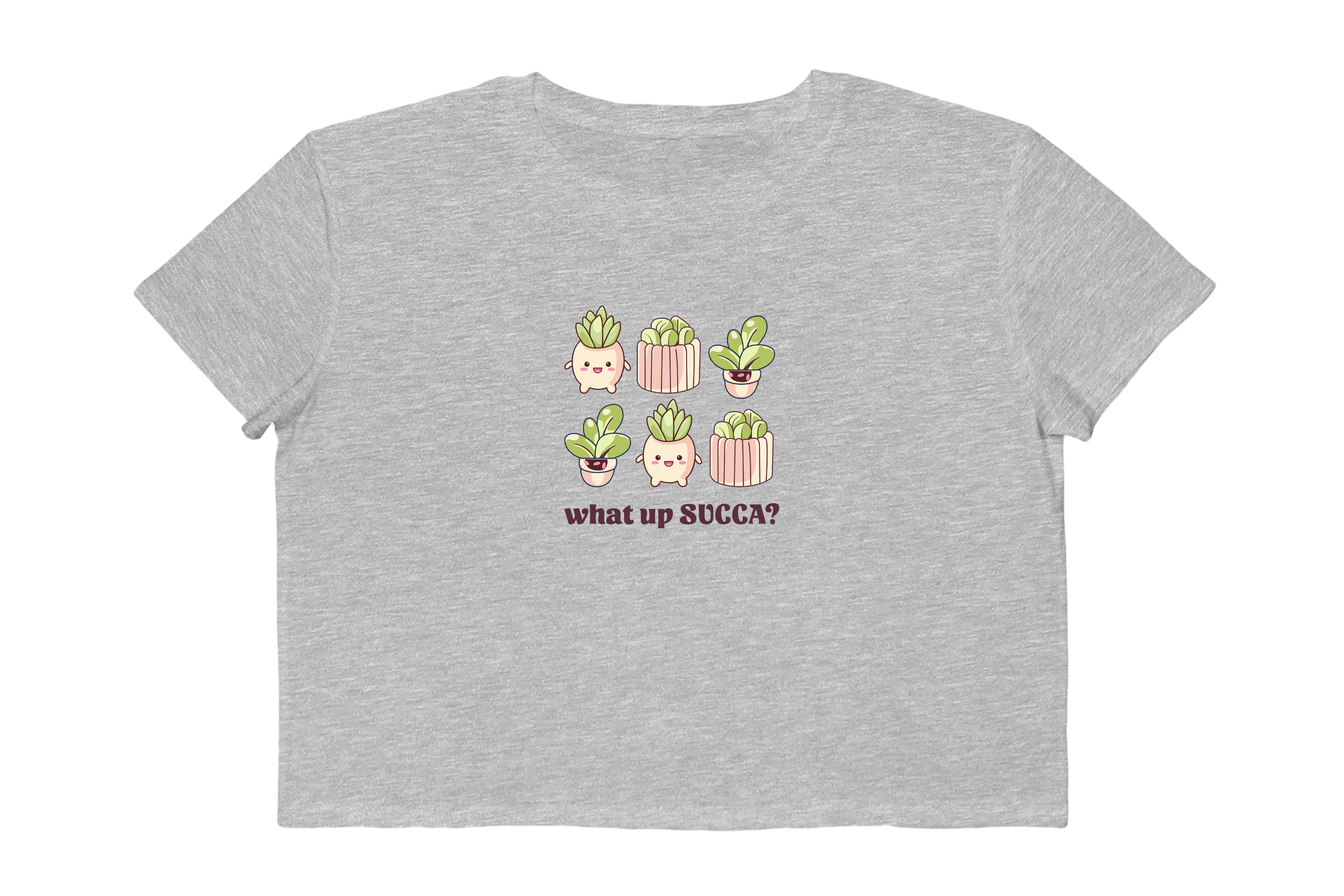 Succulent Plant Lover Cropped Tee