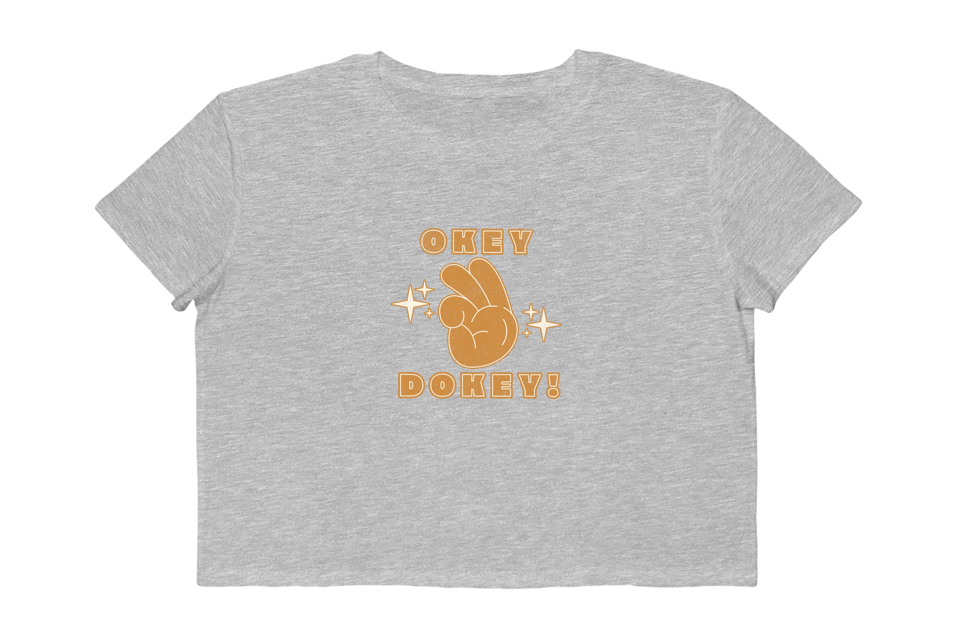 Okey Dokey Retro Peace Sign Cropped Tee