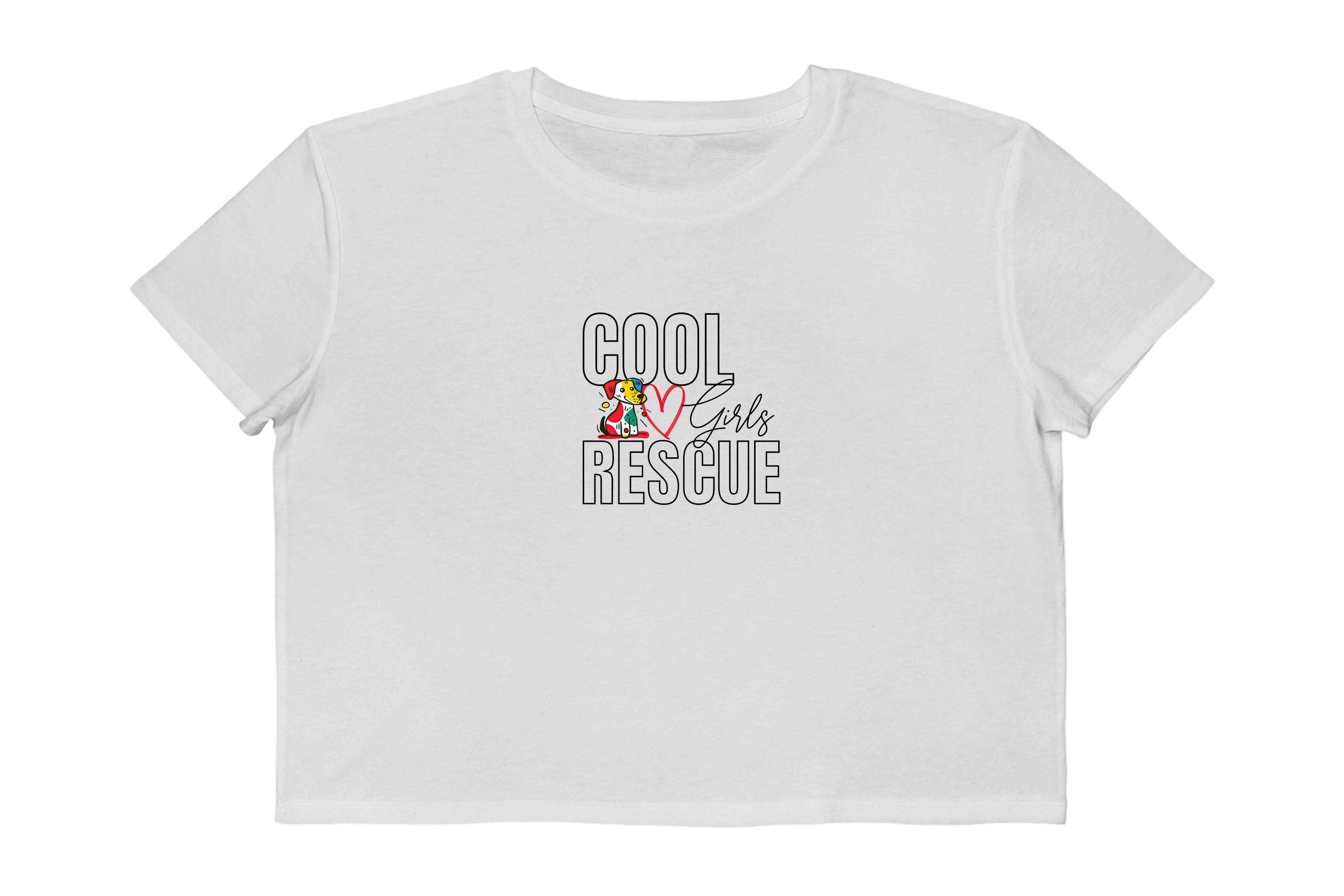 Dog Rescue Retro Graphic Cropped Tee