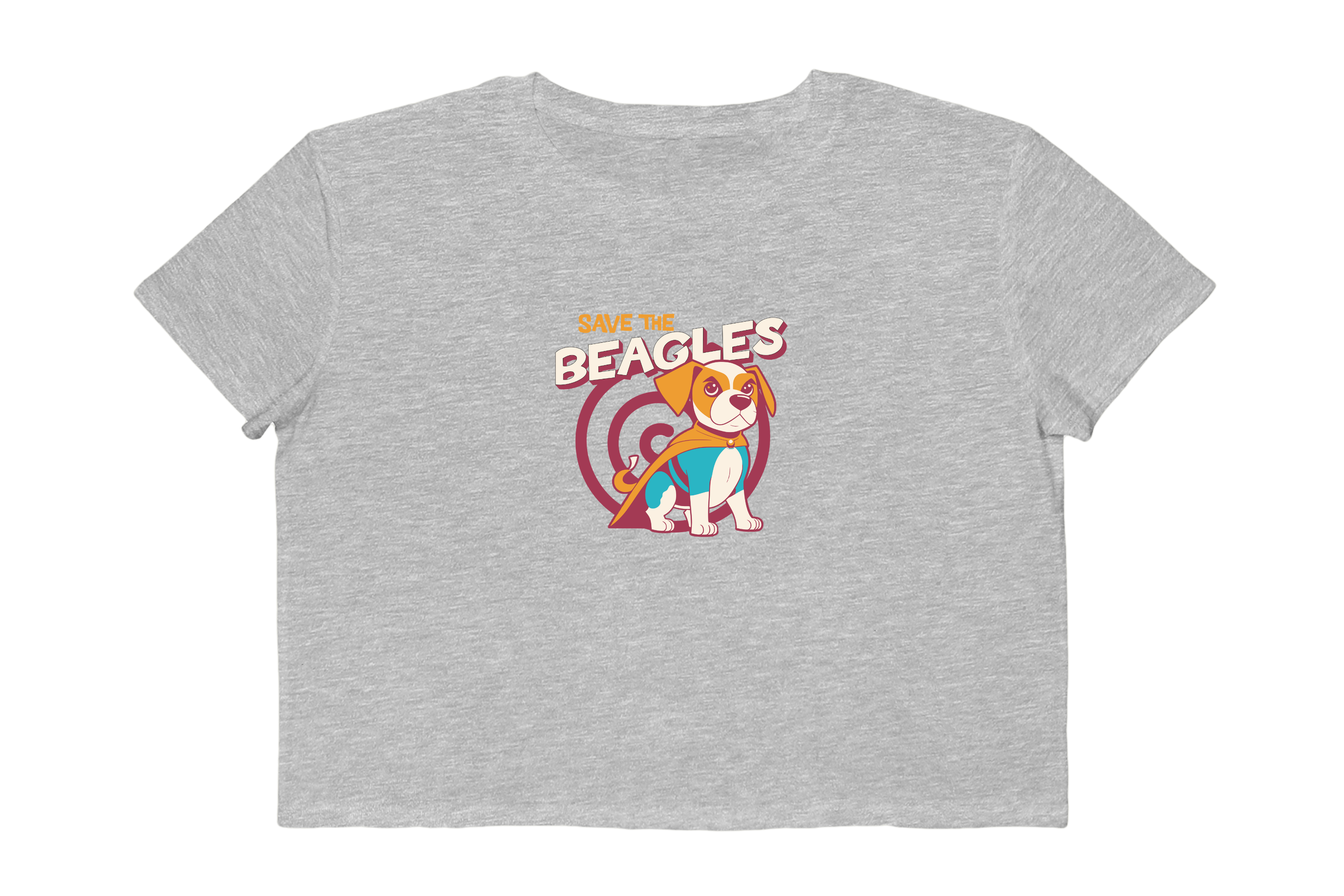 Save the Beagles Retro Cropped Tee