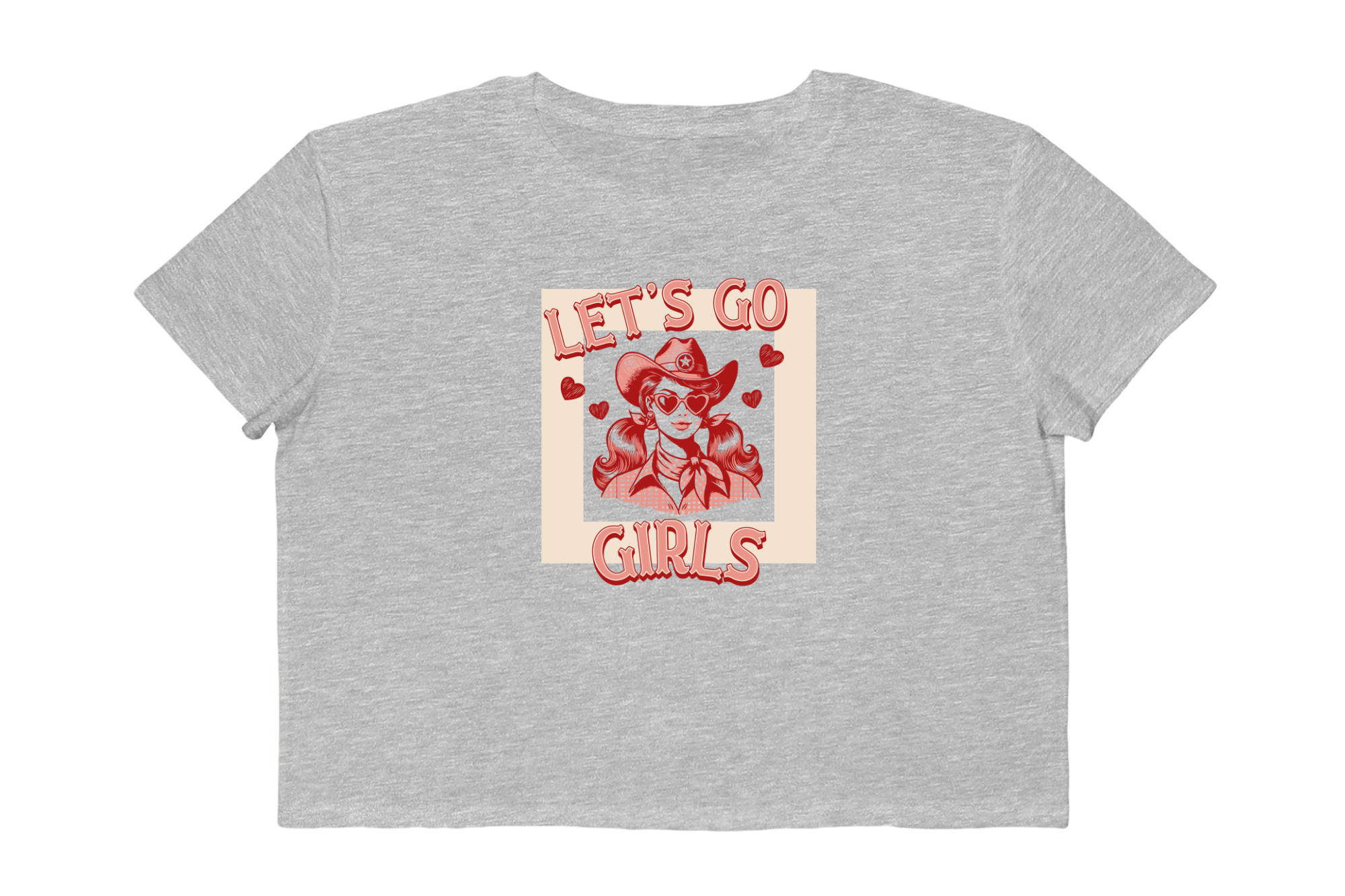Let's Go Girls Cropped Tee — Retro Cowgirl Graphic Women's Top