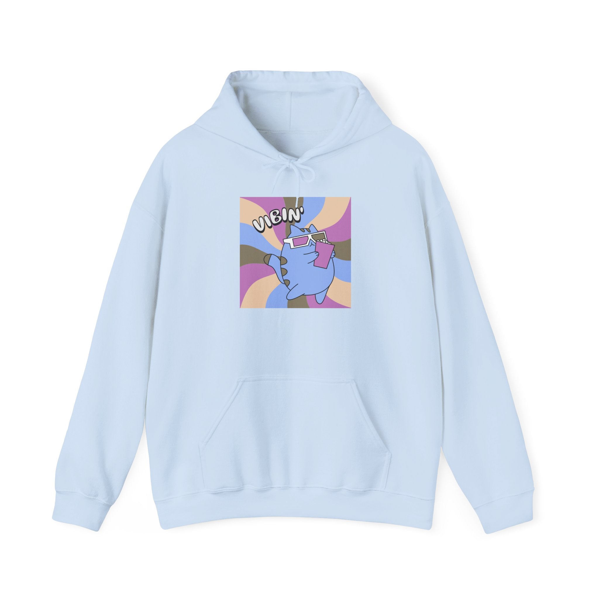 Vibin' Cat Retro Hoodie