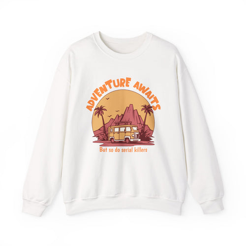 Adventure Awaits Retro Graphic Sweatshirt
