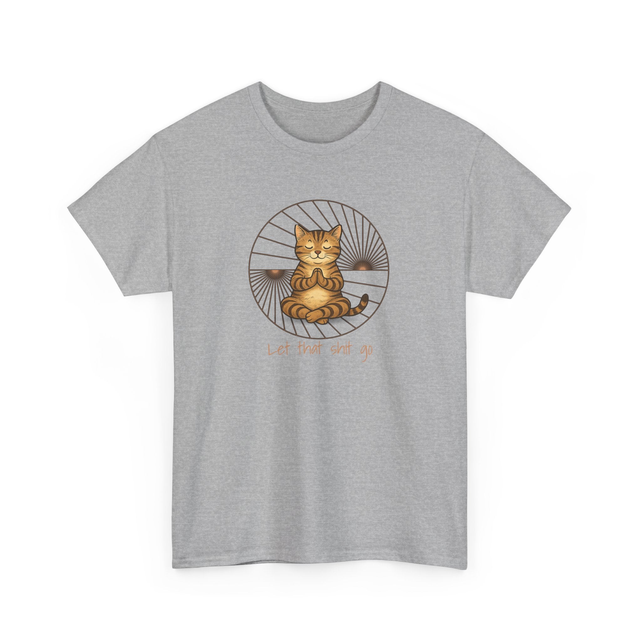 Meditating Cat Let That Shit Go Tee