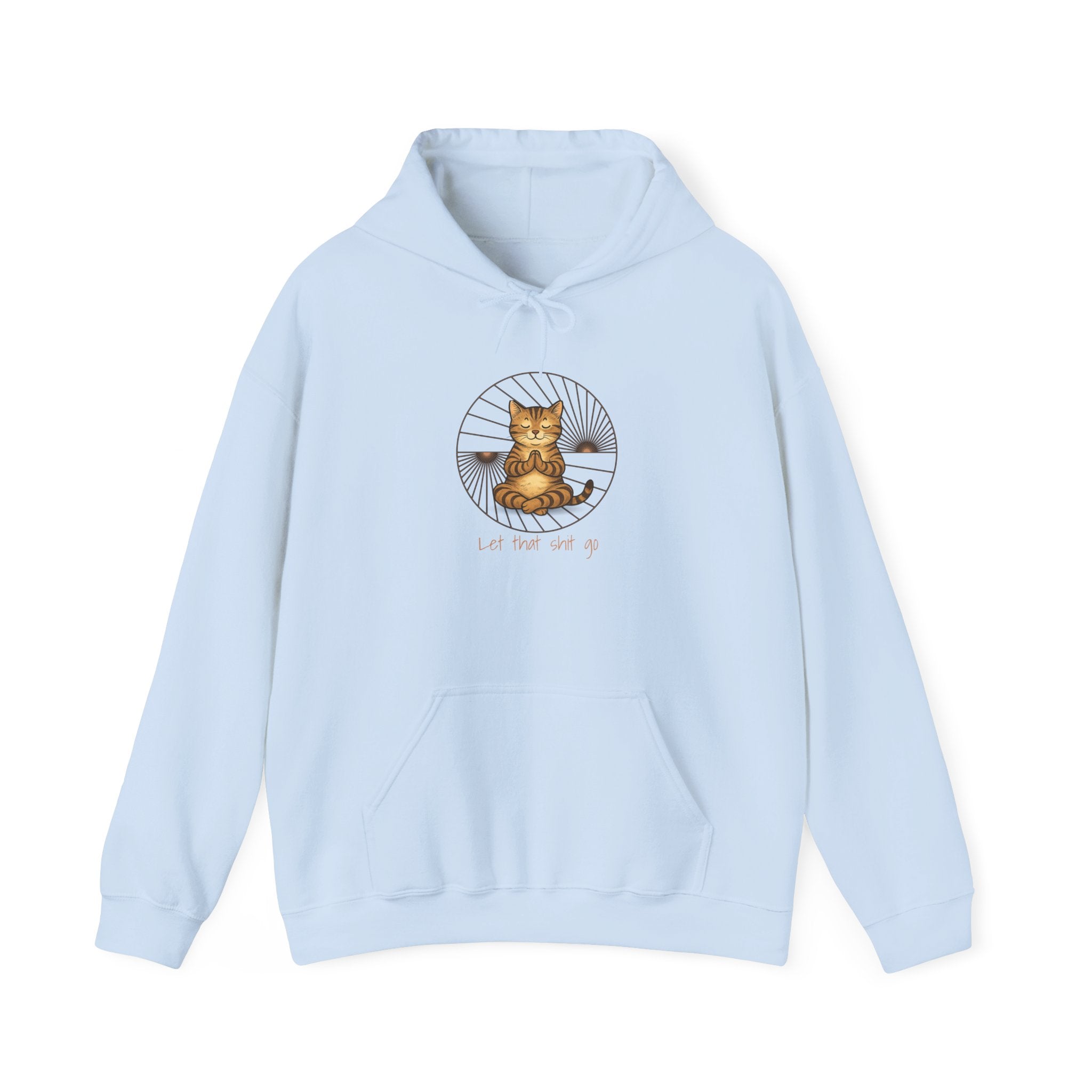 Meditating Cat Illustration Hoodie